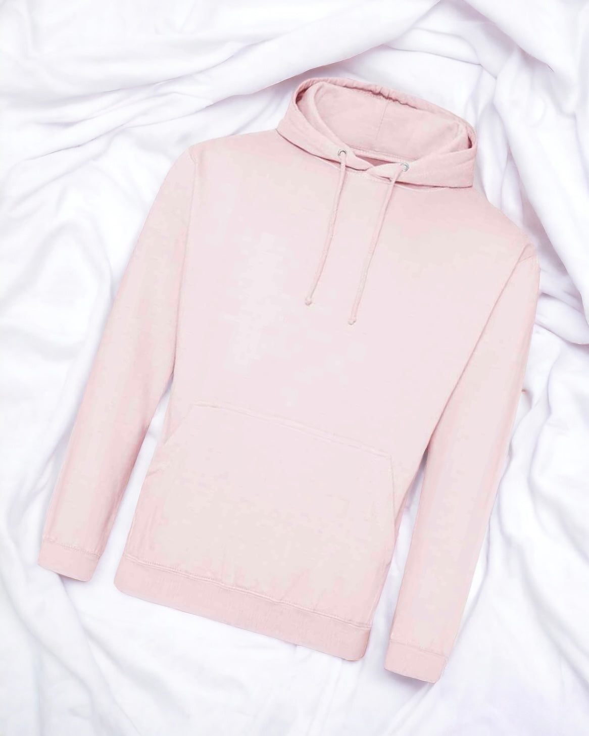 ADULTS UNISEX HOODIE - BABY PINK