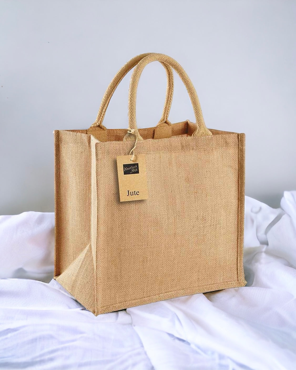 JUTE MIDI TOTE - NATURAL