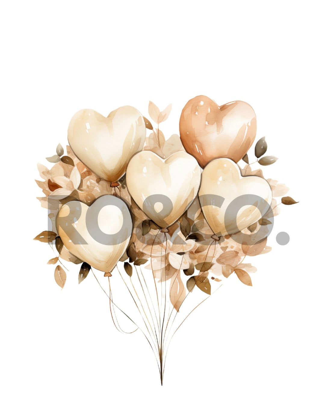 UVDTF - WEDDING HEART BOUQUET DECAL