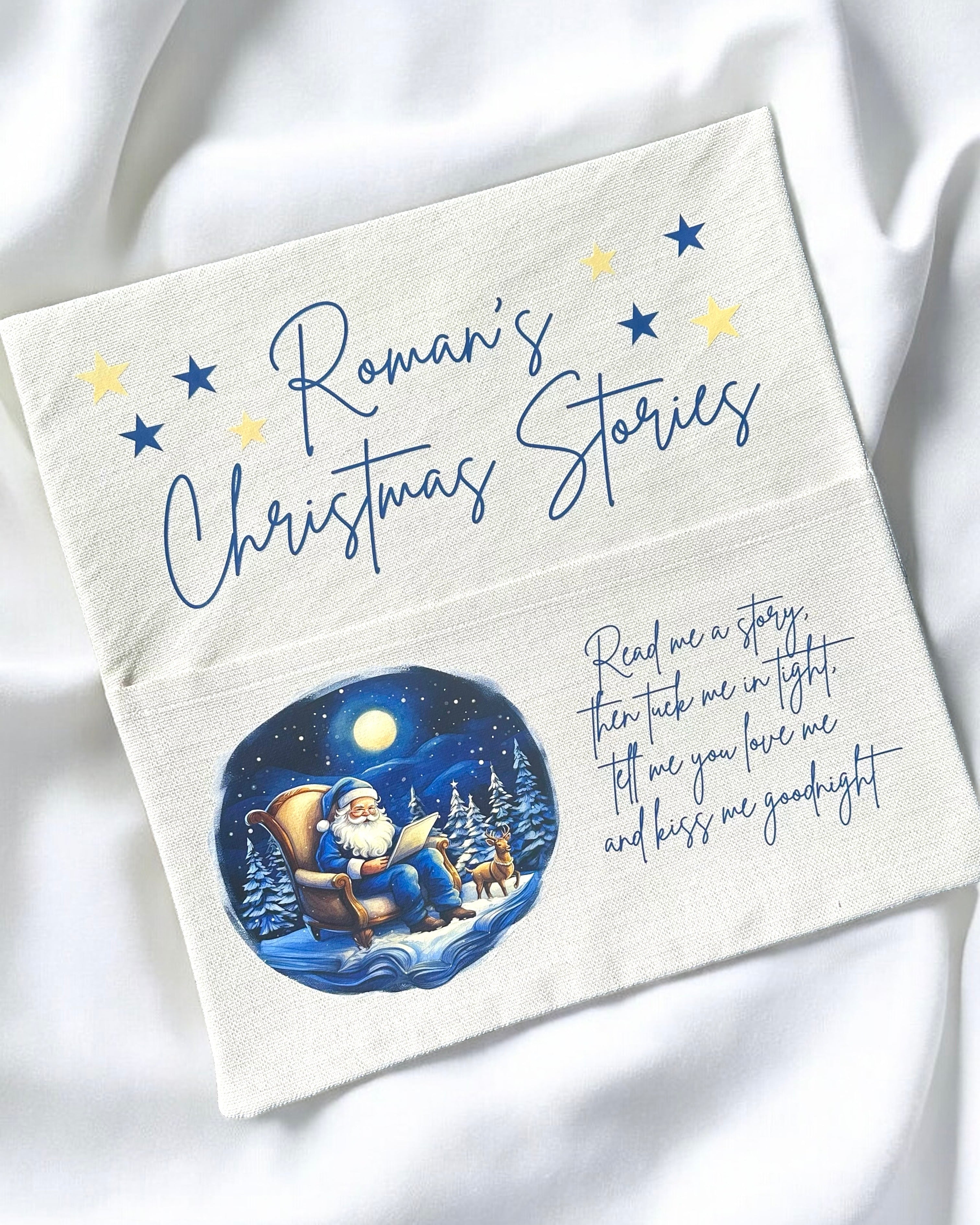DTF - BLUE CHRISTMAS STORIES BOOK CUSHION