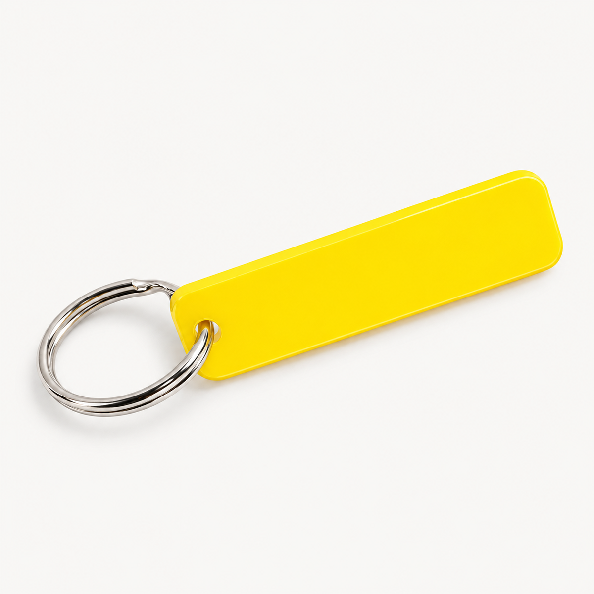 YELLOW ACRYLIC STICK FOB KEYRING