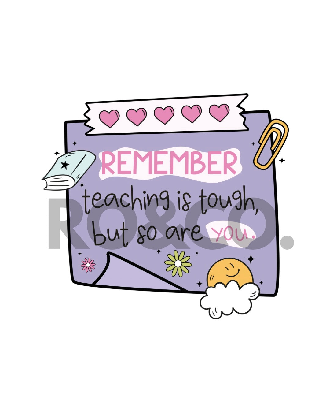 UVDTF - TEACHER REMINDER 6 PURPLE DECAL