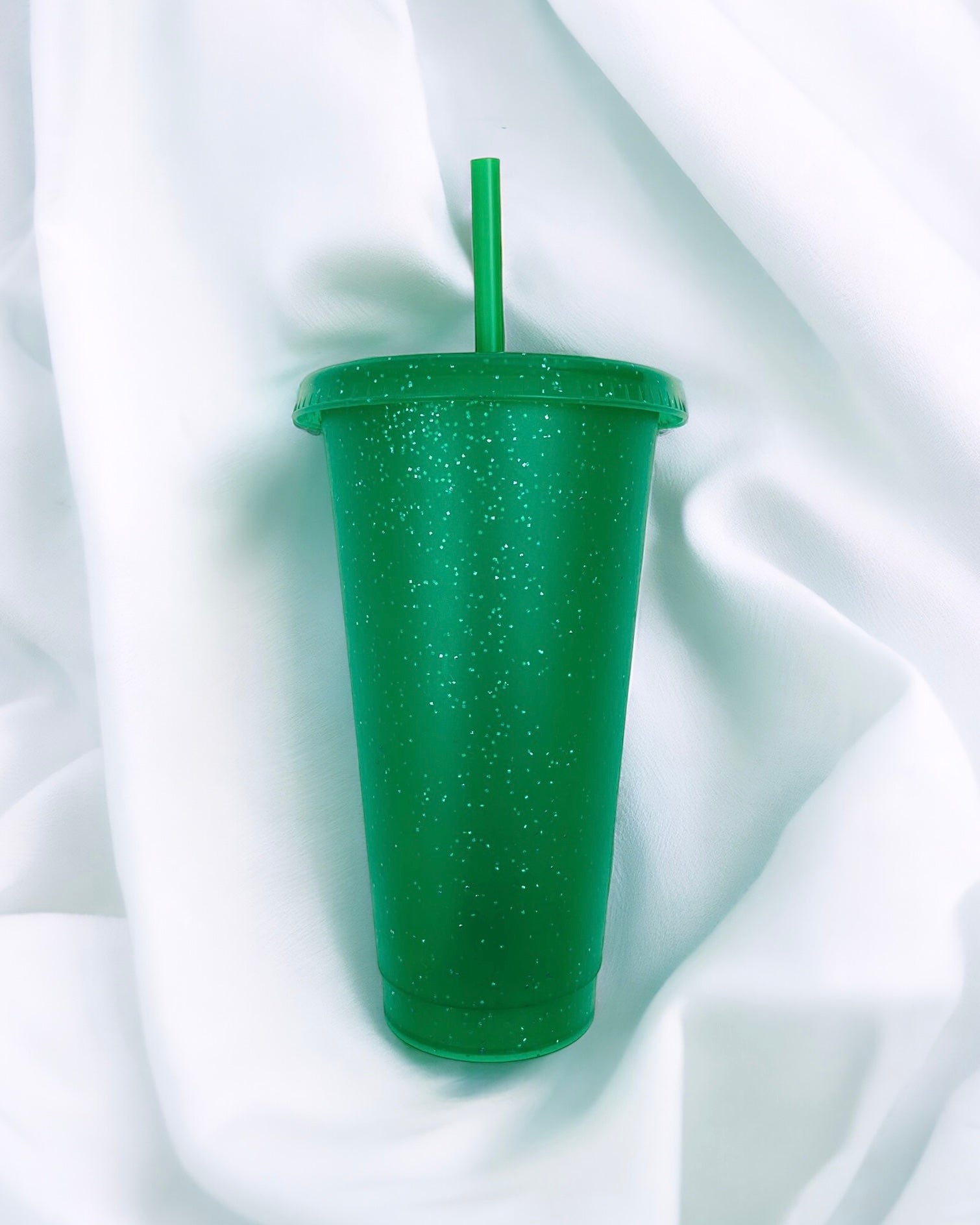 24OZ GREEN GLITTER COLD CUP