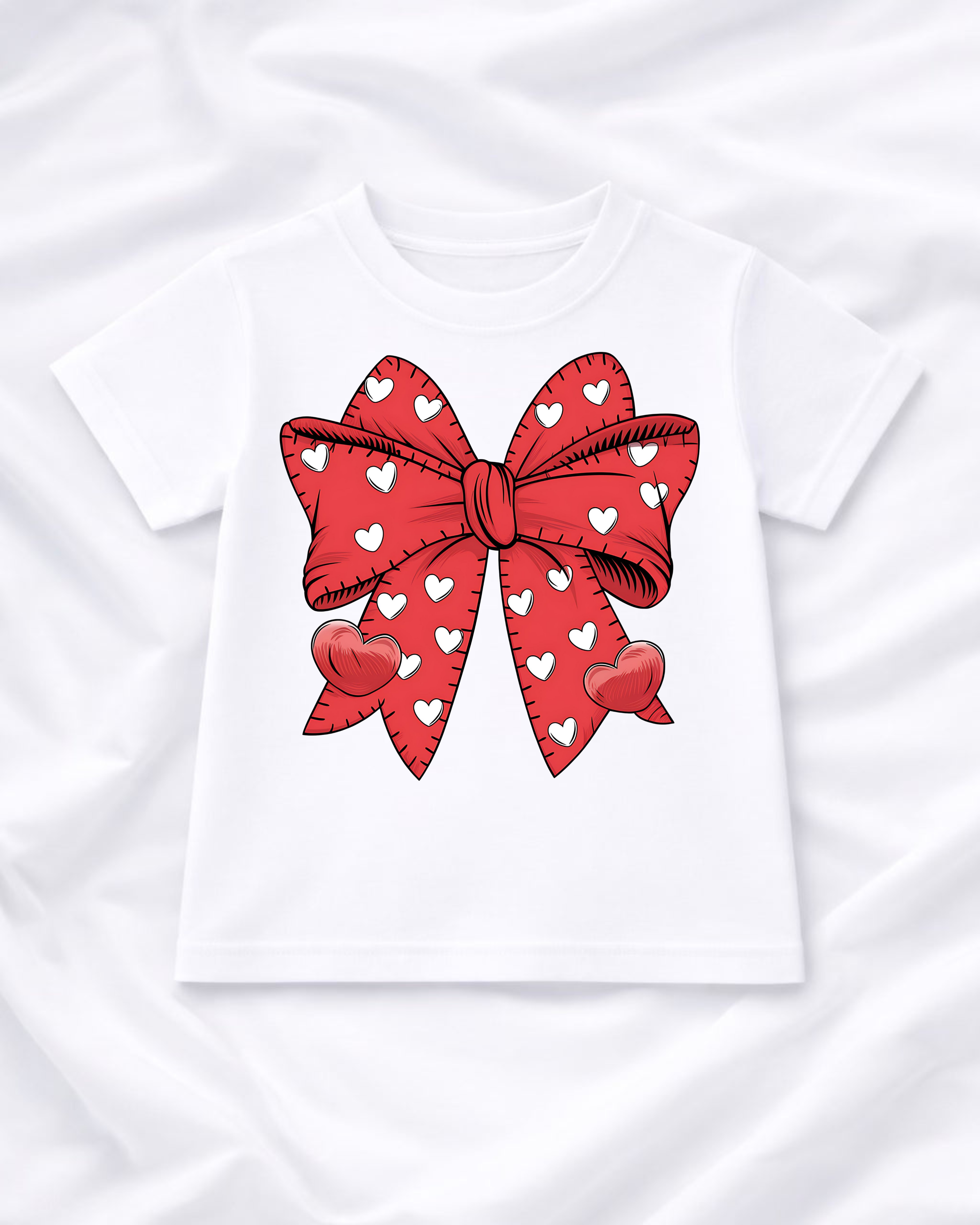 DTF - RED HEART BOW
