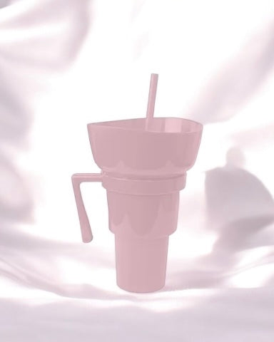 LIGHT PINK DRINK & SNACK CUP