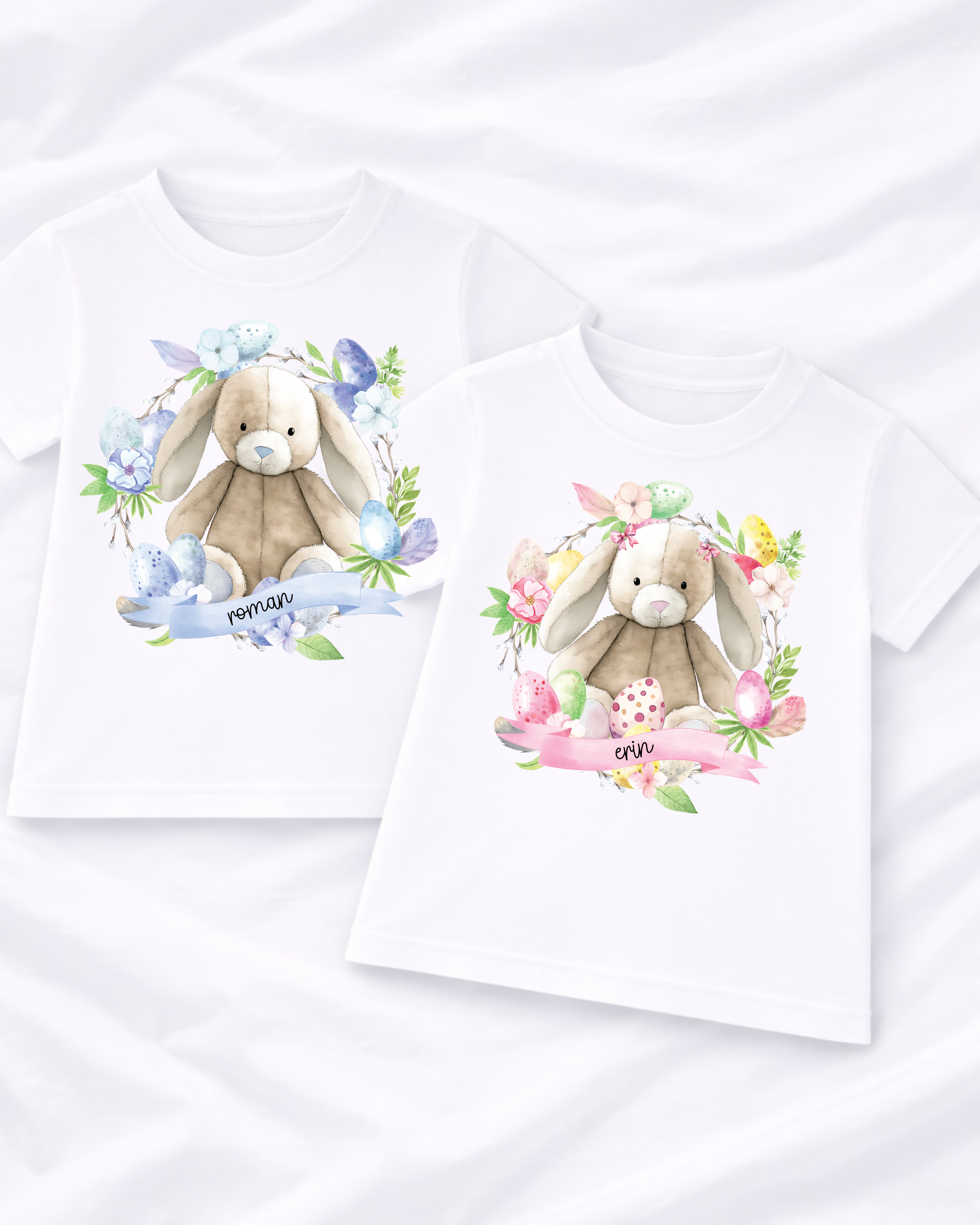 DTF - PERSONALISED - EASTER BUNNY WREATH