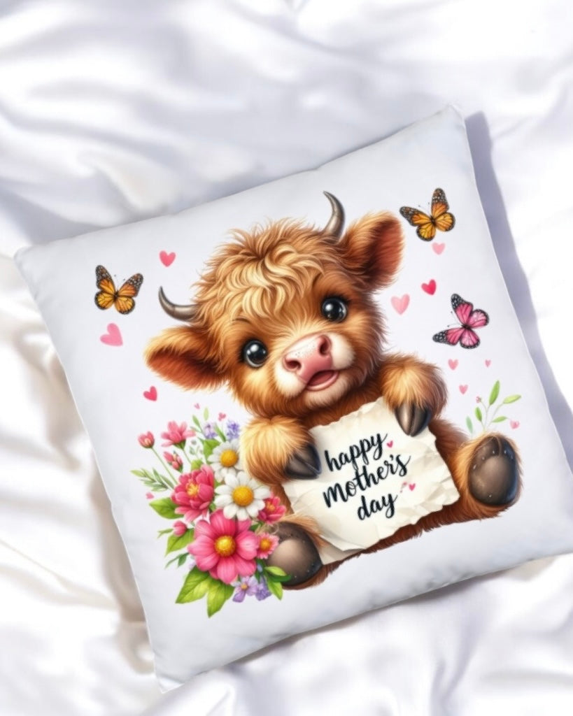 DTF - HIGHLAND COW HAPPY MOTHERS DAY