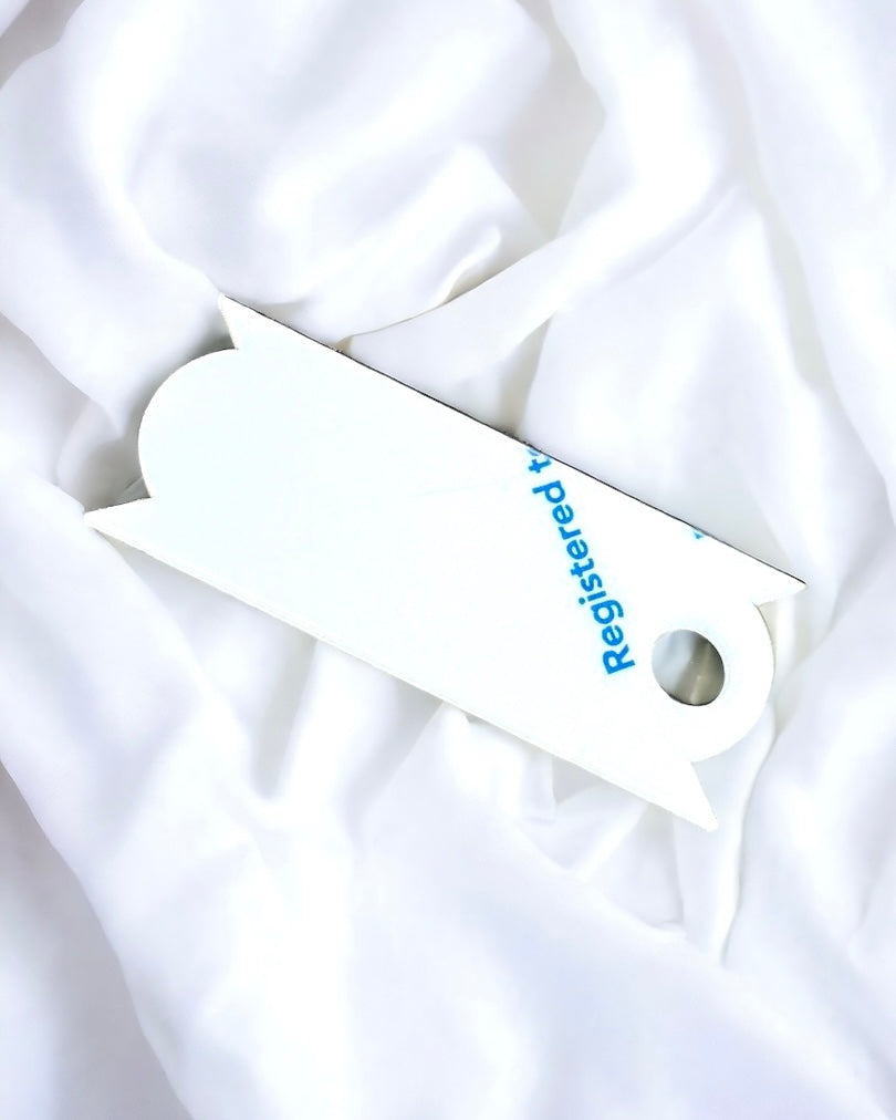 CLEARANCE - WHITE ACRYLIC 40oz NAME PLATE