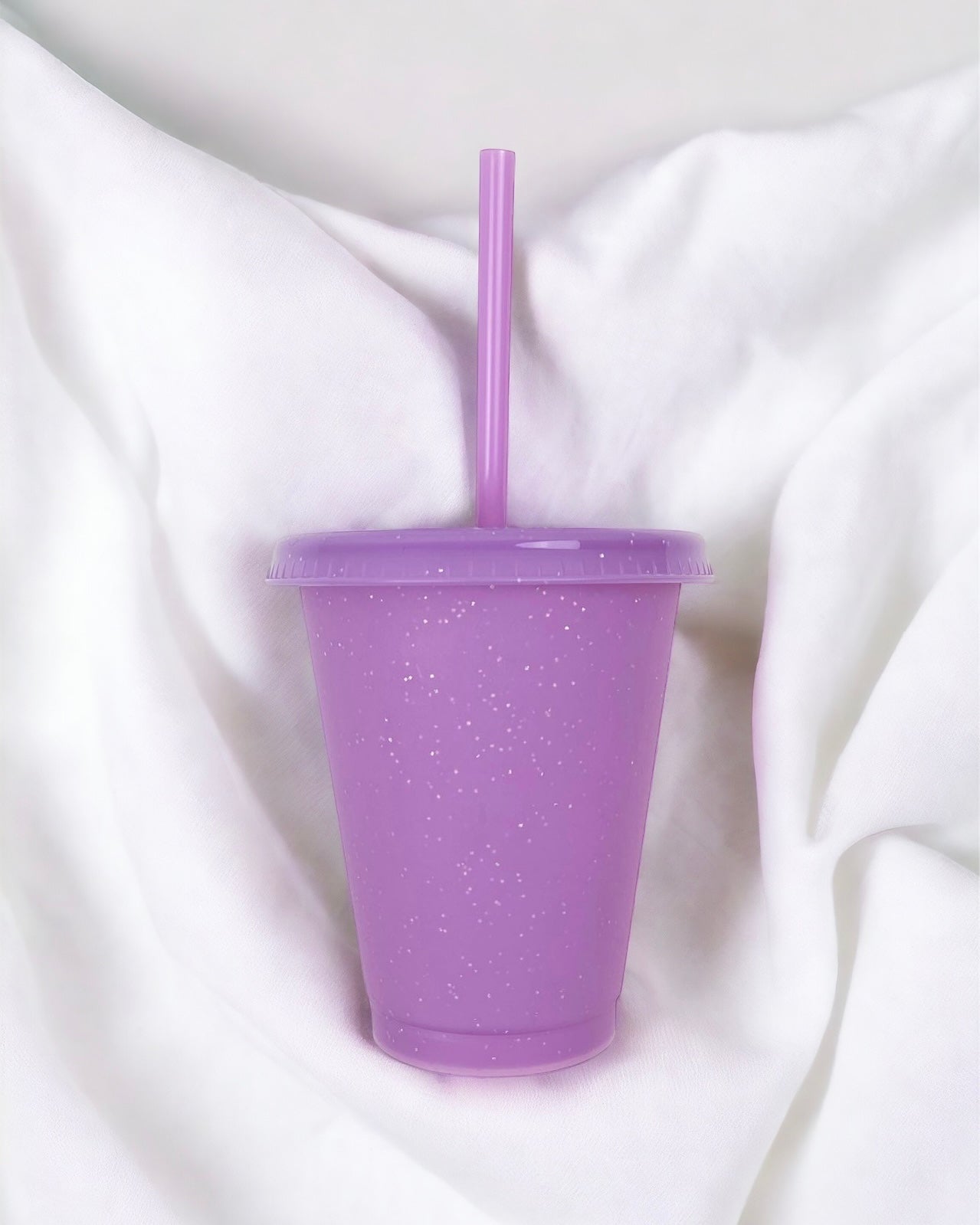 SALE - 16OZ PURPLE GLITTER COLD CUP