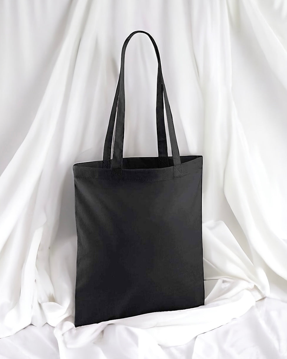TOTE BAG LONG HANDLES - BLACK