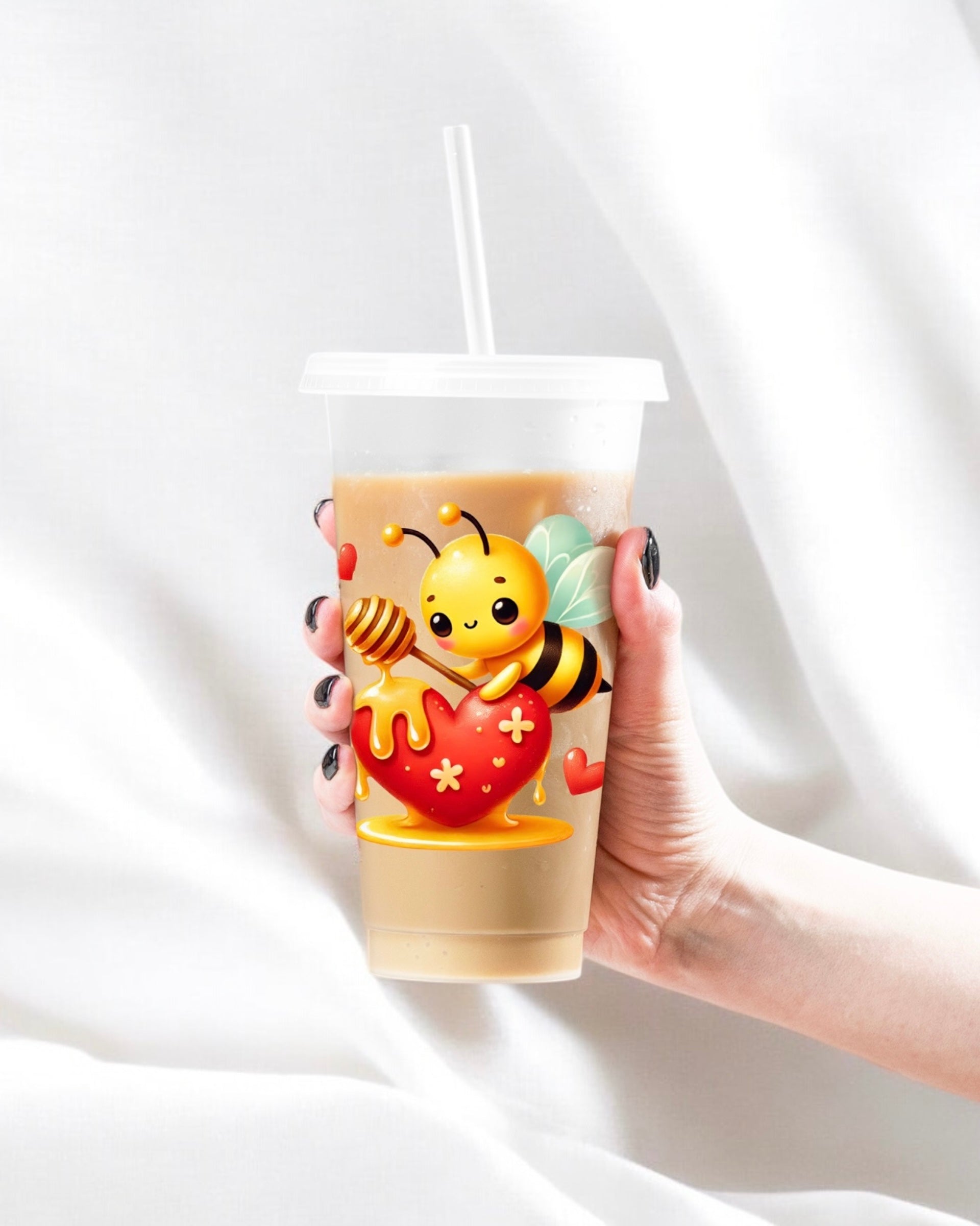 UVDTF - HONEY BEE HEART DECAL