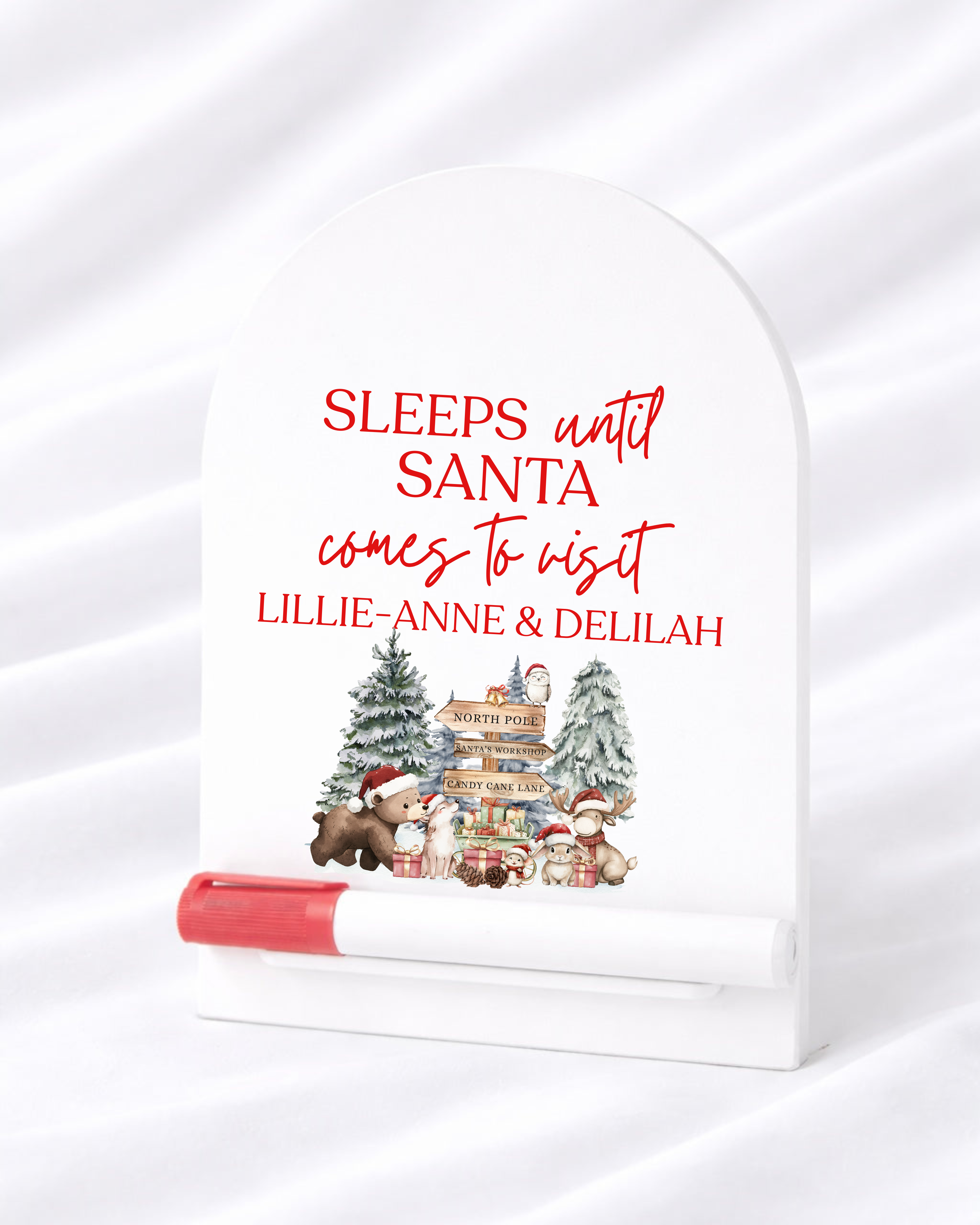 UVDTF - PERSONALISED - SLEEPS UNTIL SANTA COUNTDOWN
