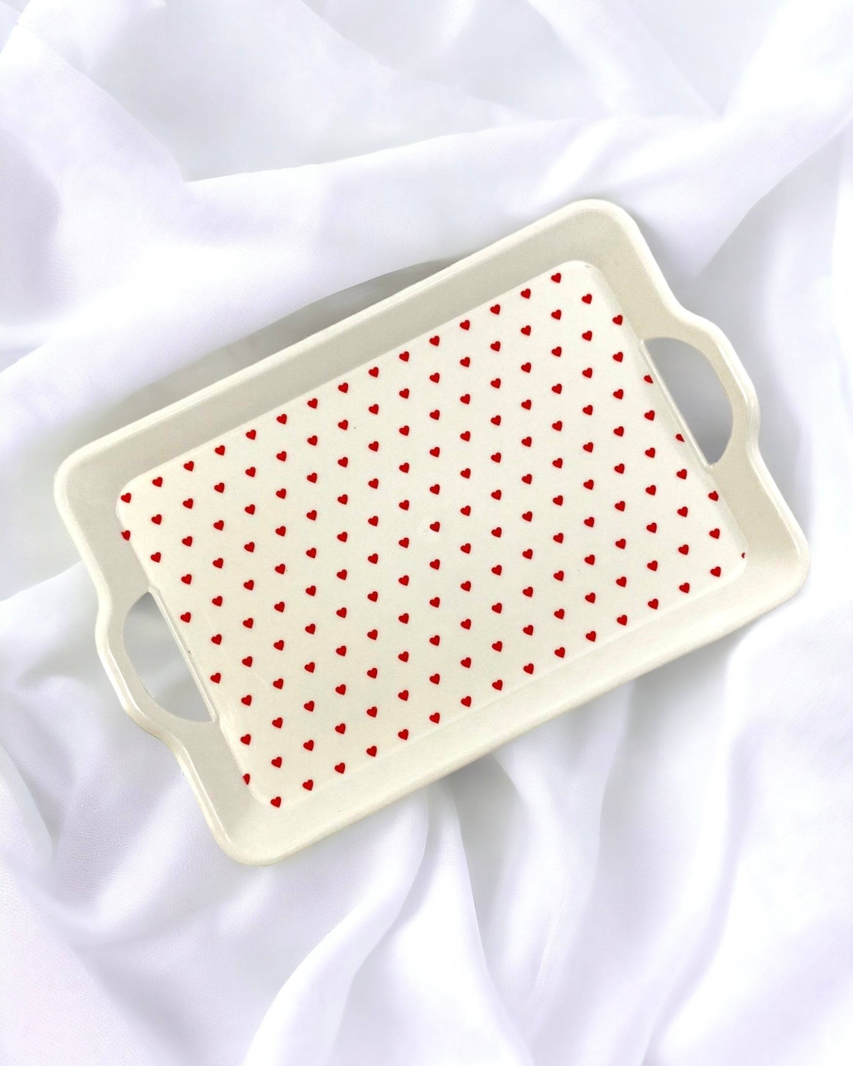CLEARANCE - HEART PRINTED SERVING TRAY