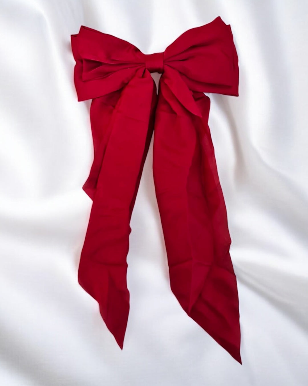 RED WATERFALL HAIR BOW
