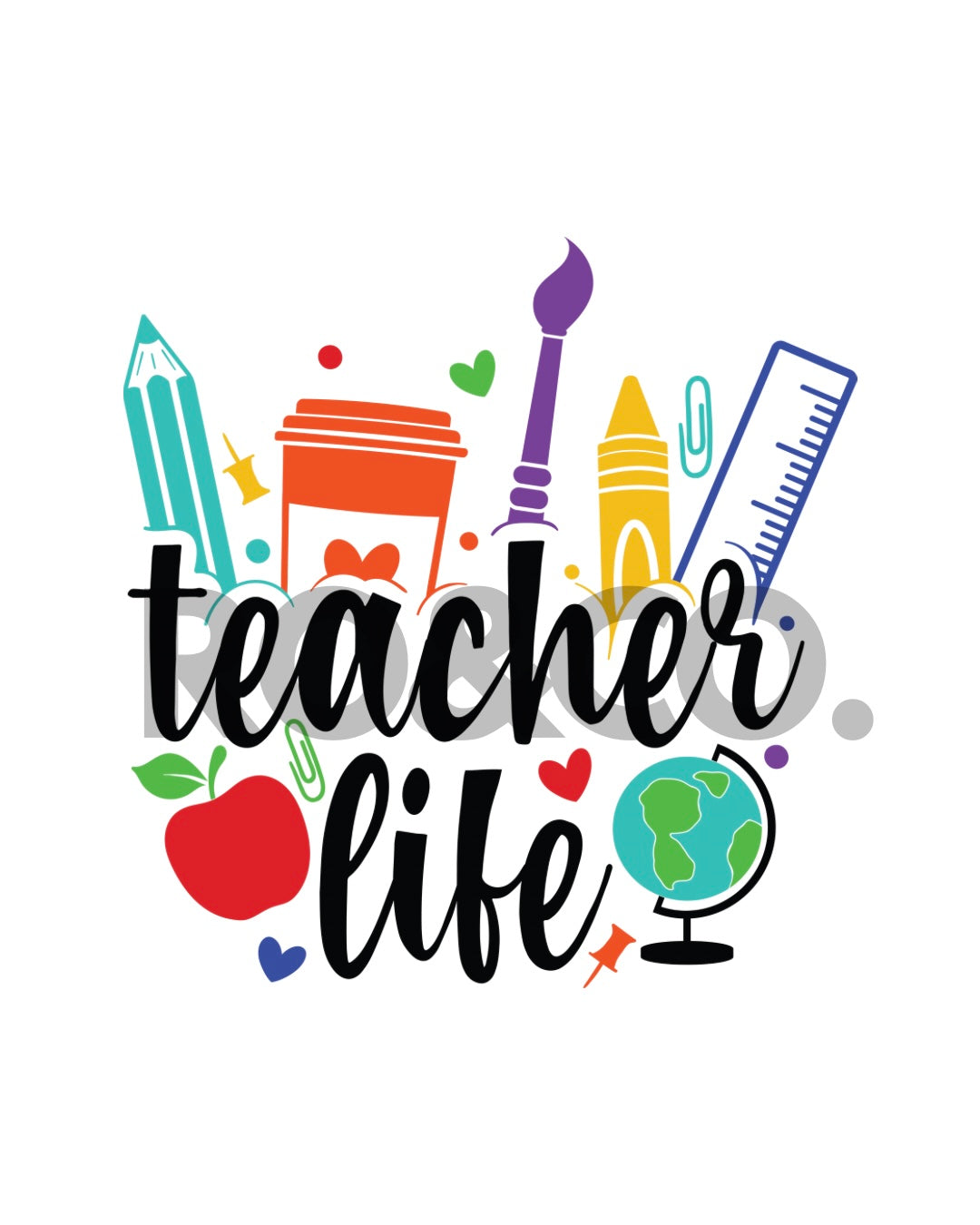 UVDTF - TEACHER LIFE DECAL