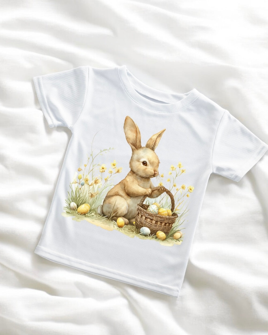 DTF - YELLOW BUNNY WITH FLOWERS