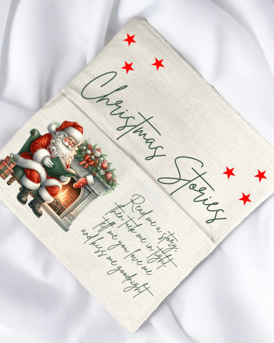 DTF - RED & GREEN CHRISTMAS STORIES BOOK CUSHION