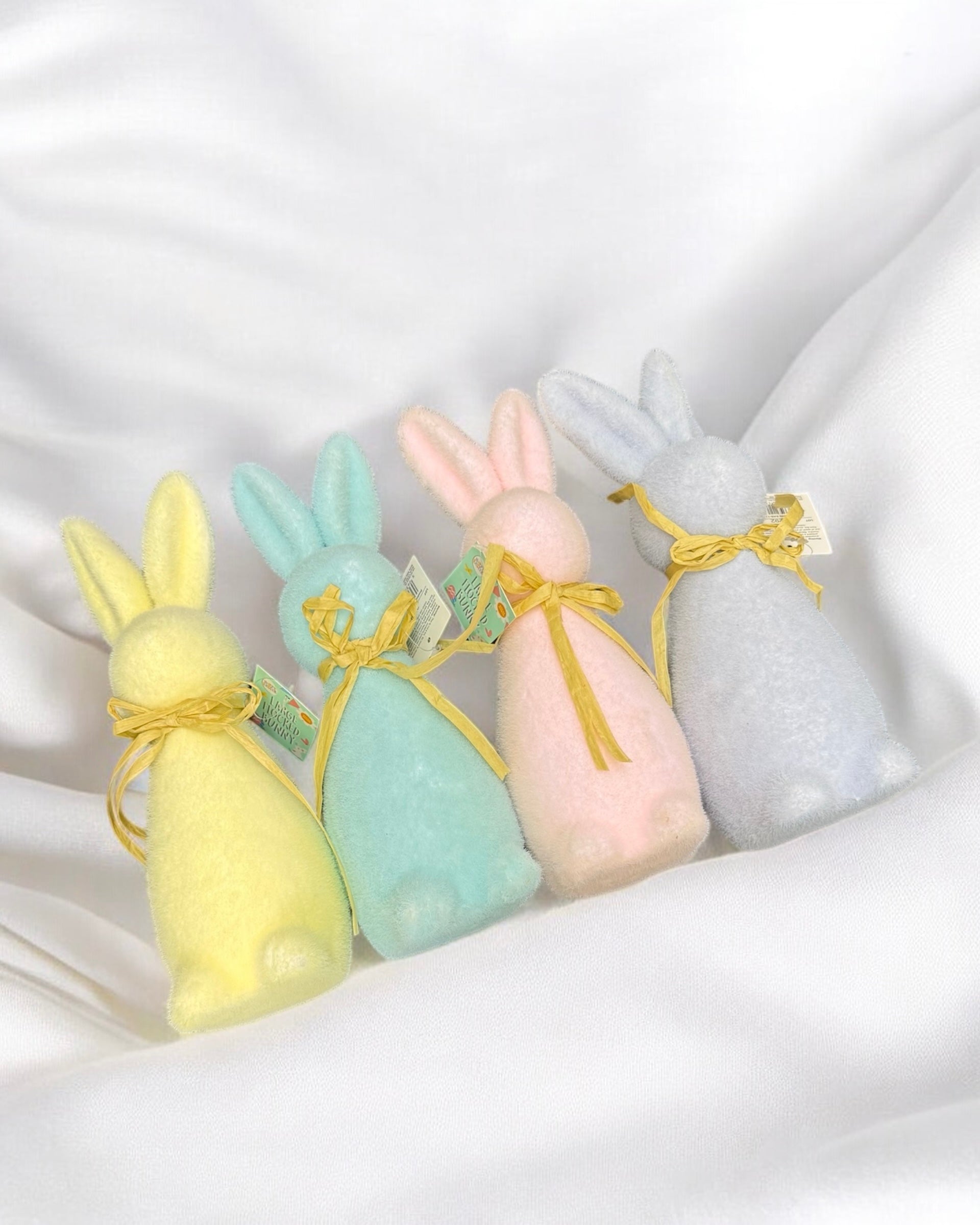 FLOCKED BUNNY ORNAMENT 30CM
