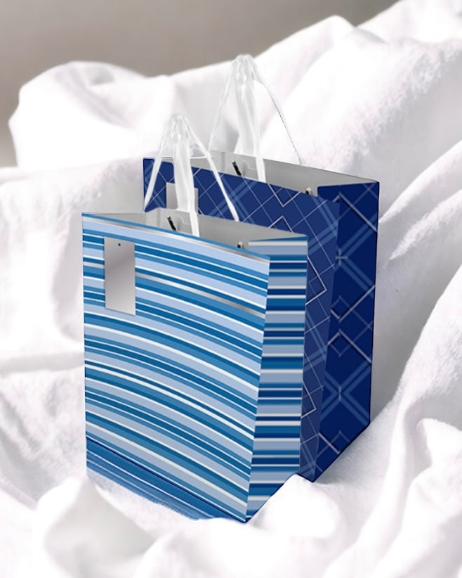 Blue gift bags wholesale discount