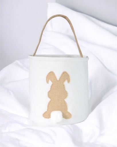 BROWN PRINTED BUNNY BASKET