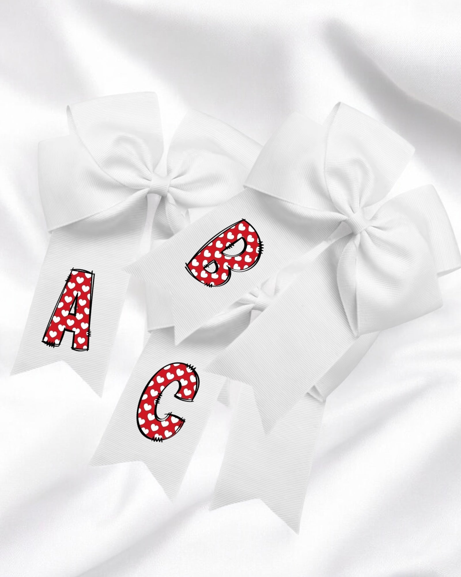 DTF - VALENTINES ALPHABET HAIR BOW DECAL
