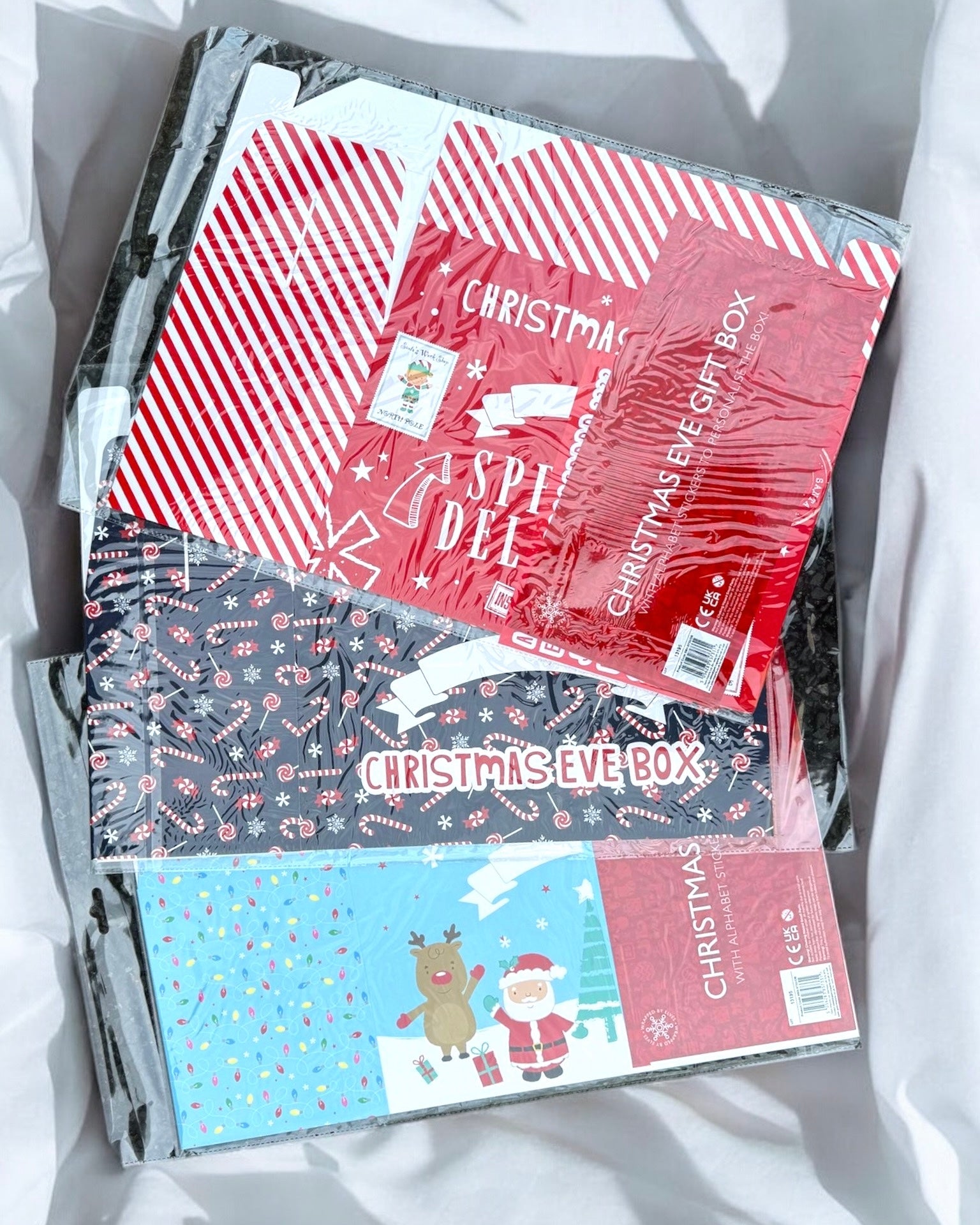 CHRISTMAS EVE BOX WITH ALPHABET STICKERS