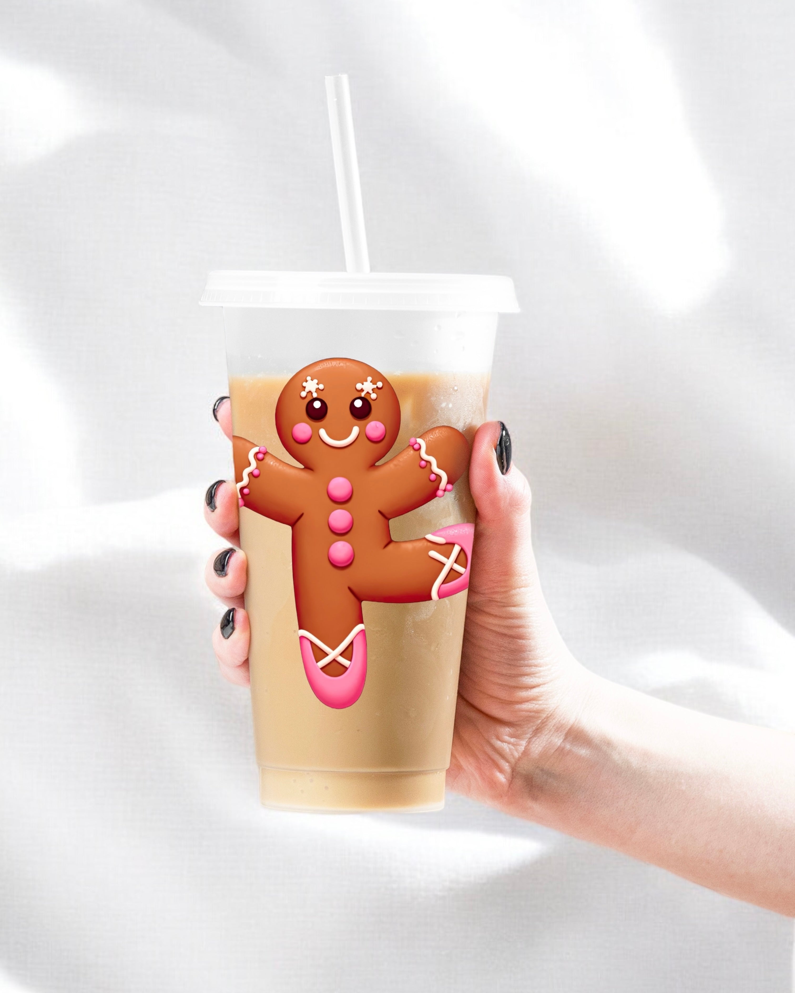 UVDTF - PINK GINGERBREAD MAN DECAL