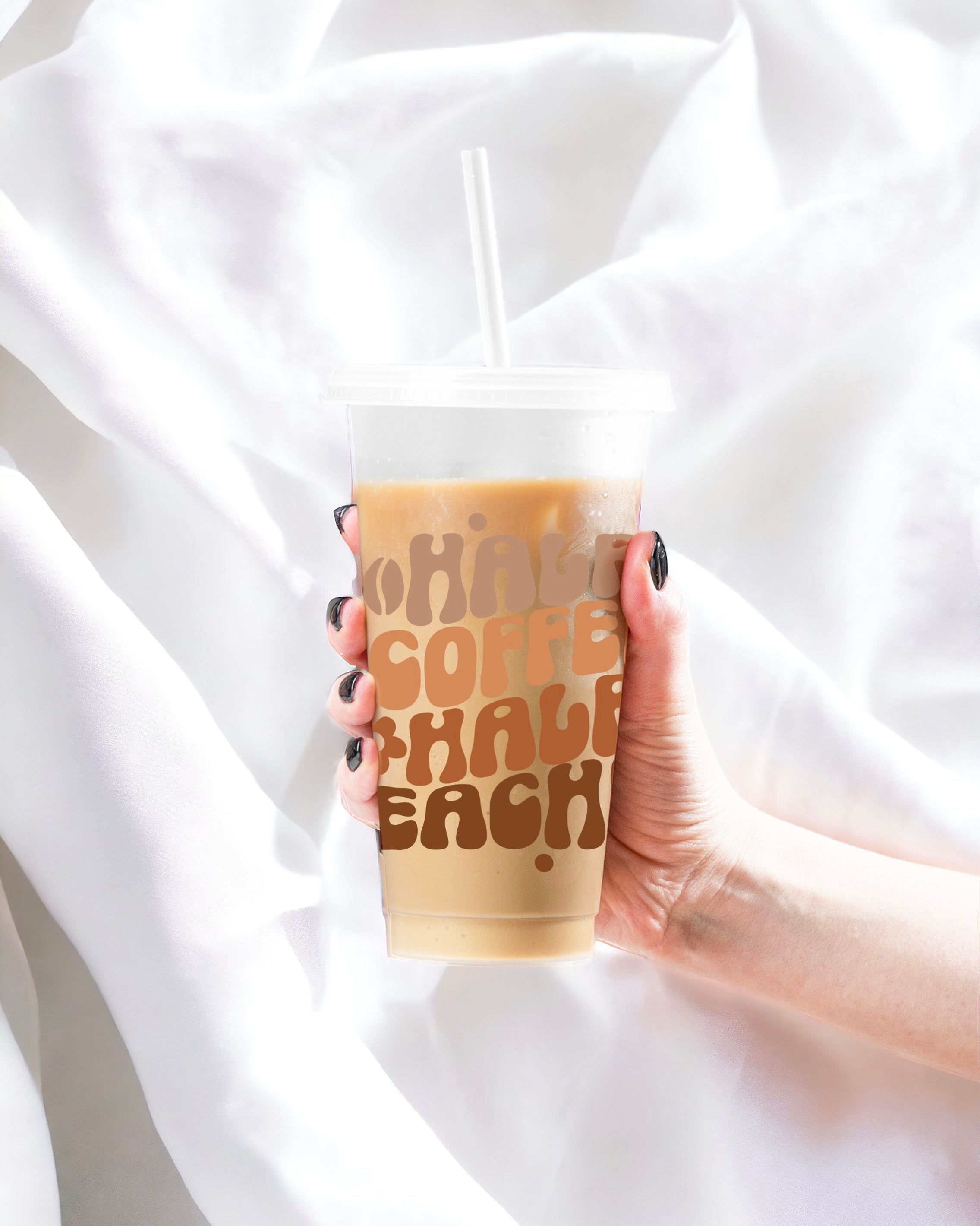 UVDTF - HALF COFFEE HALF TEACHER DECAL