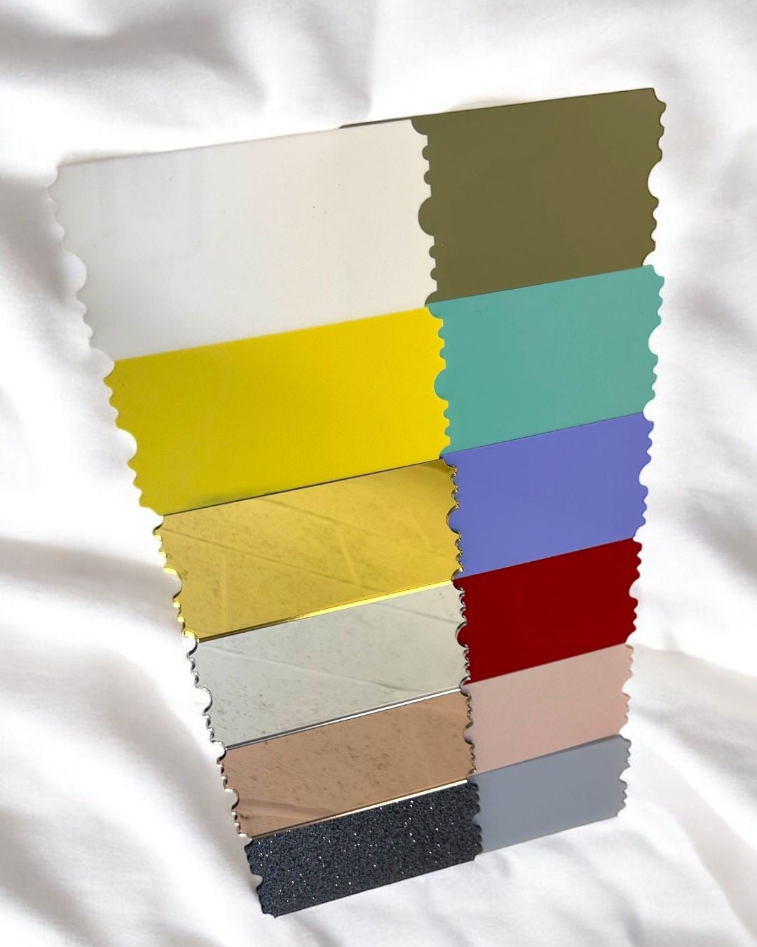 DISCONTINUED COLOURS - ACRYLIC TICKETS