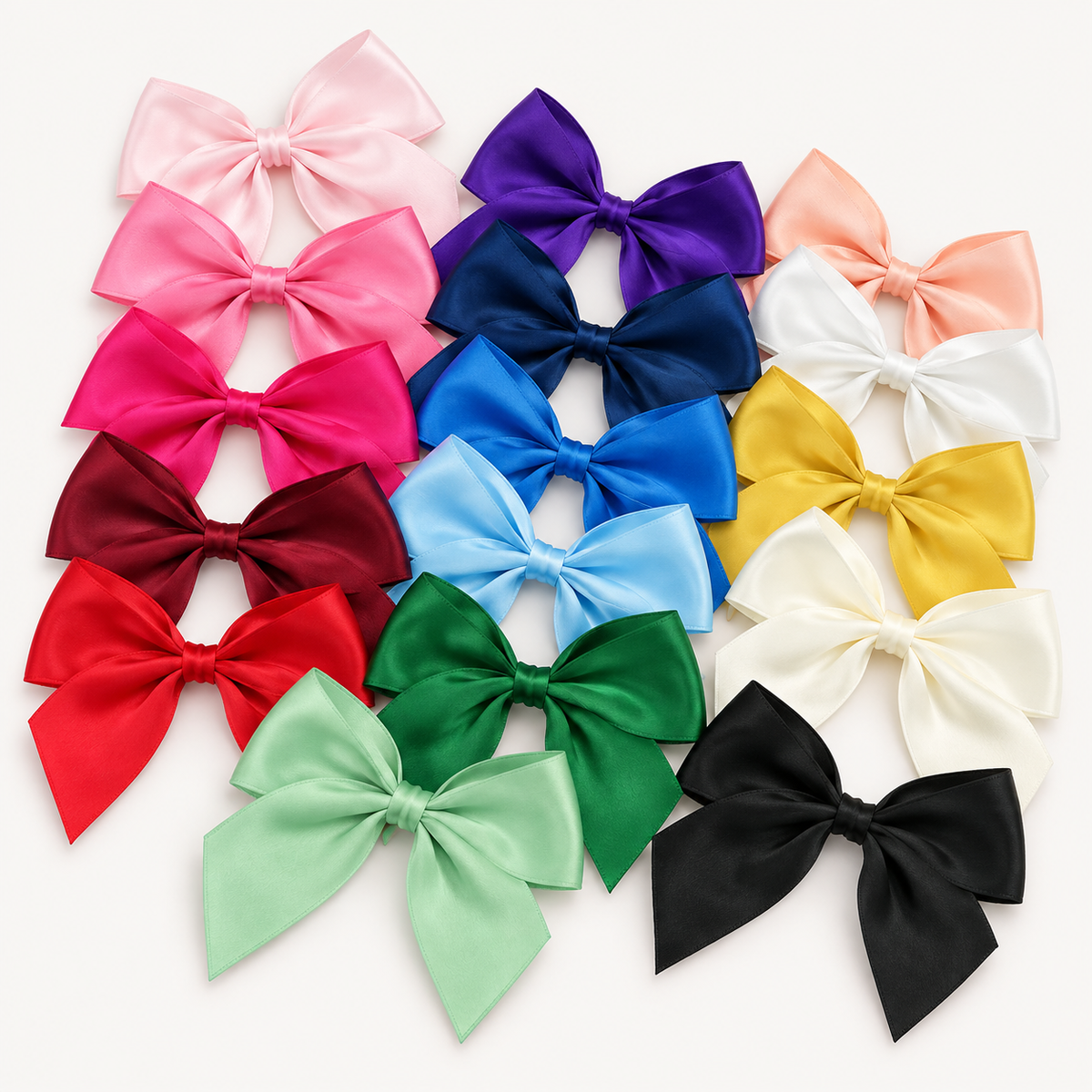 10CM SELF ADHESIVE BOWS - PACK OF 6