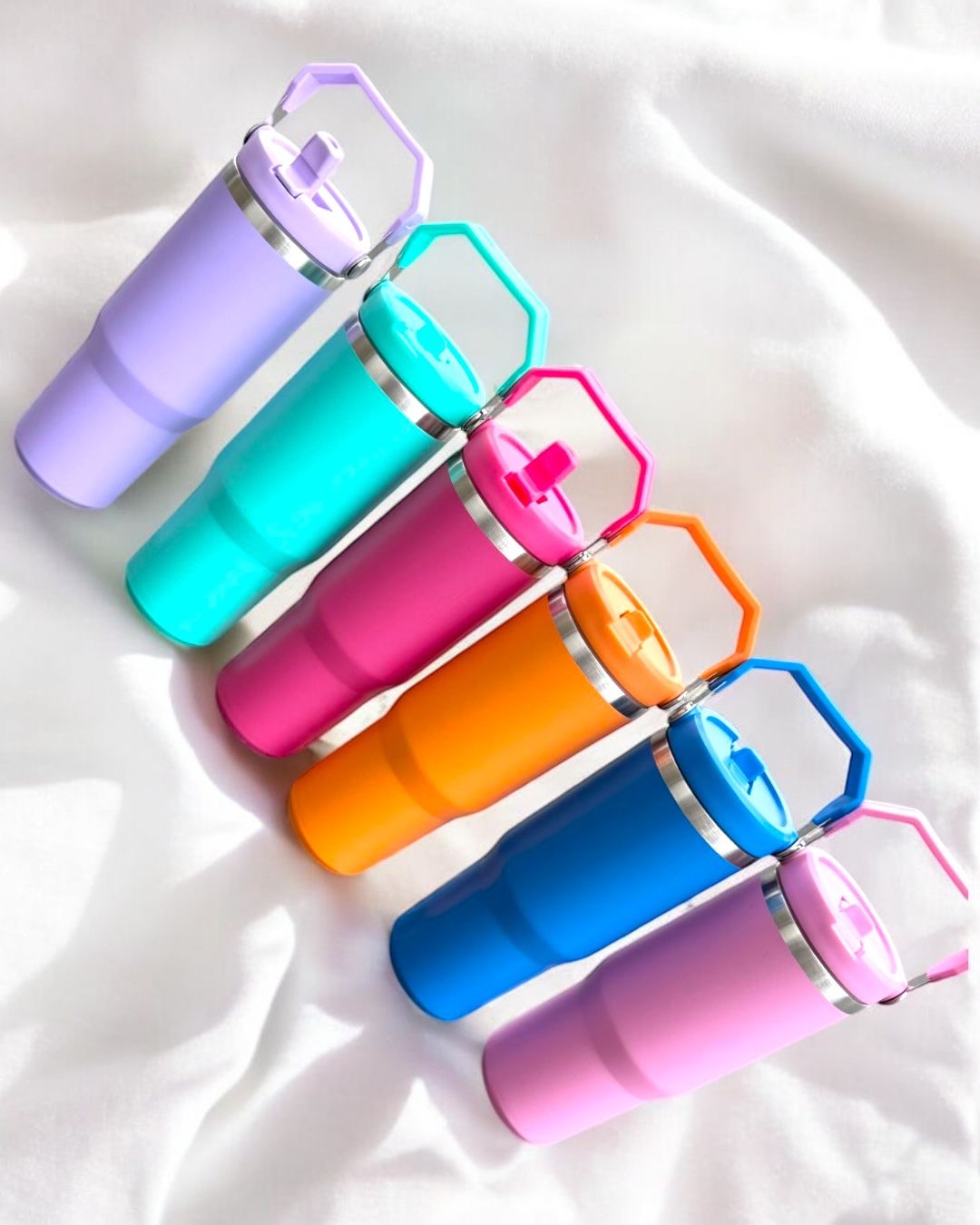 SUMMER FLIP TOP STRAW DOUBLE WALLED TUMBLER