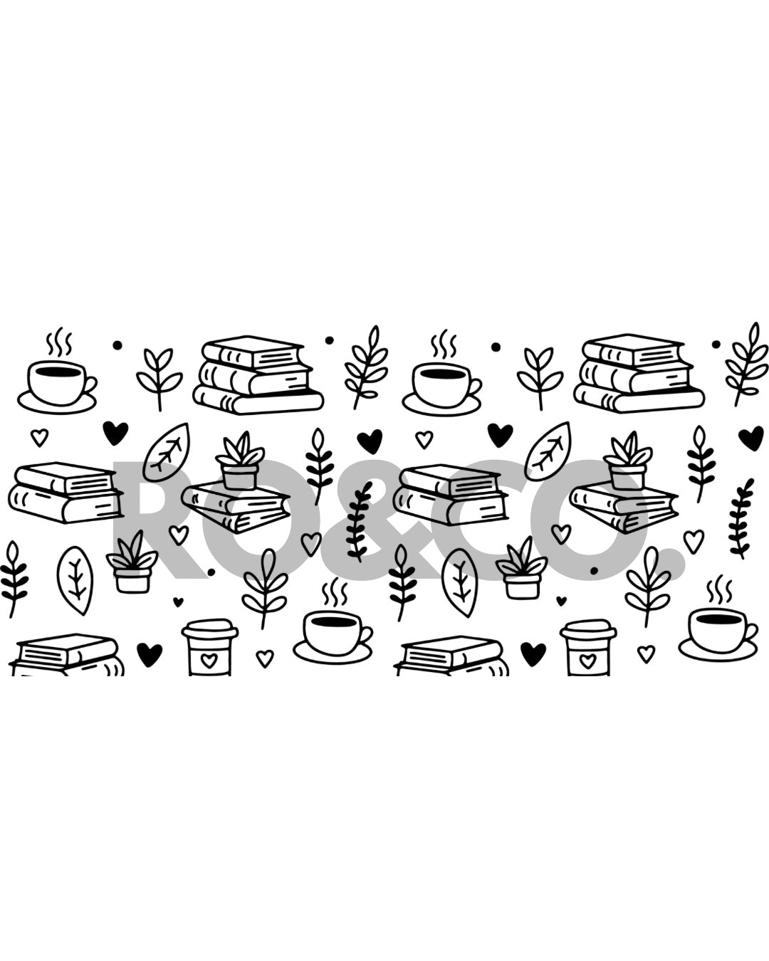 UVDTF - BOOKS & COFFEE WRAP