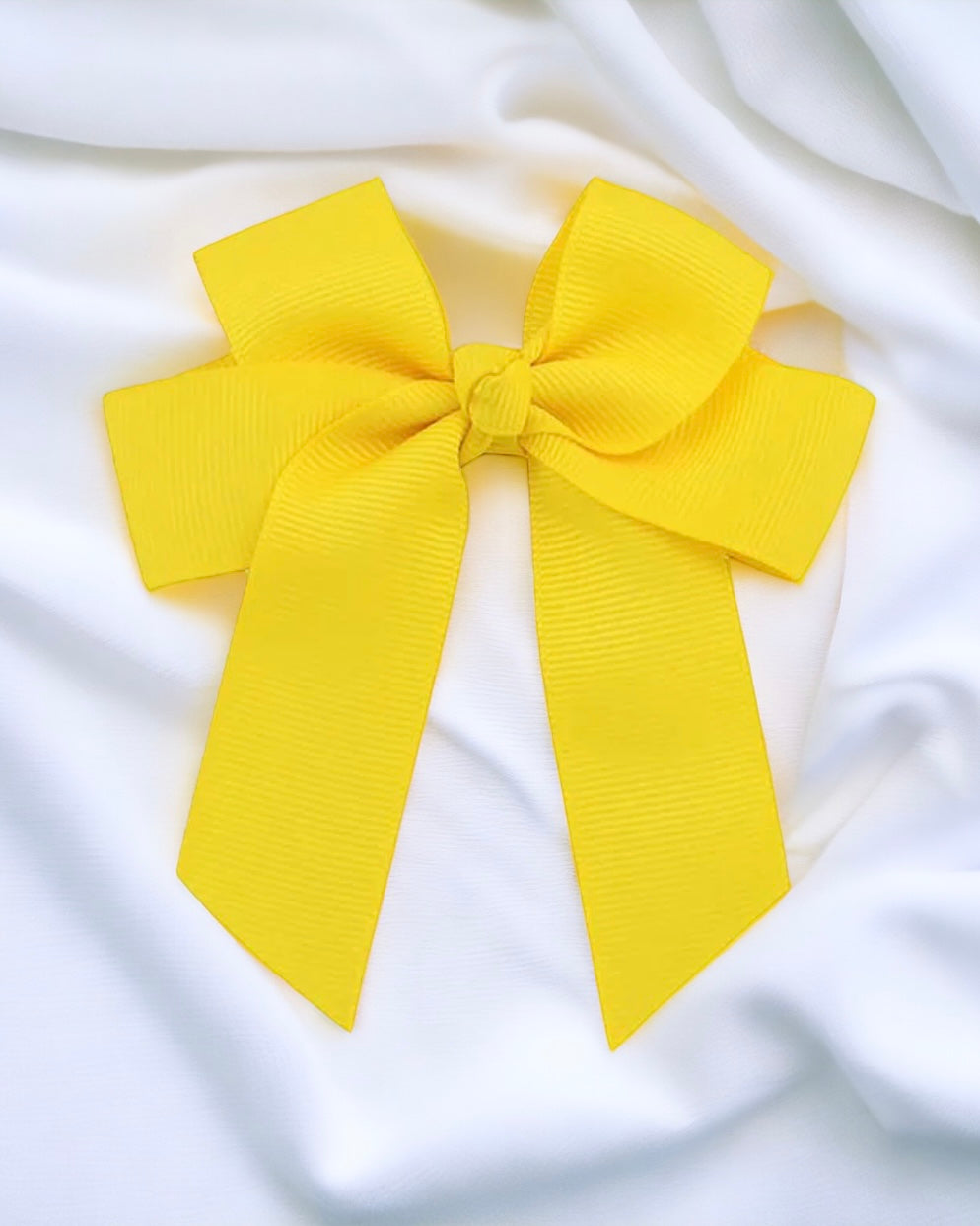 YELLOW 4” HAIR BOW