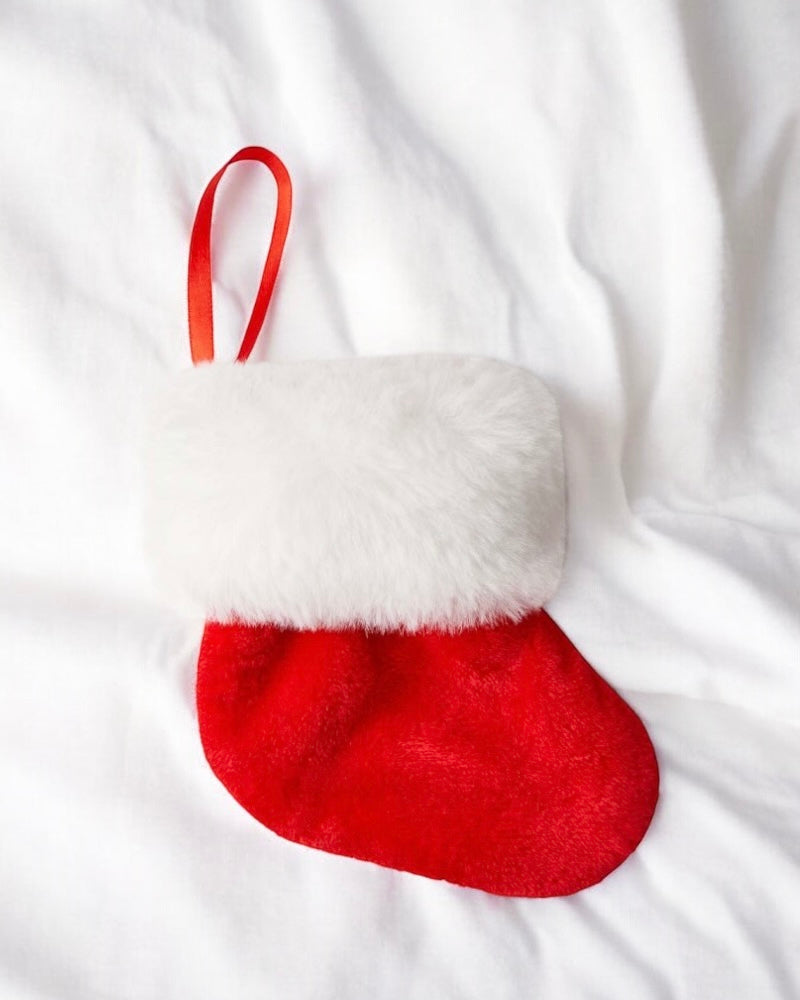 PLUSH STOCKING SHAPED HANGING DECORATION