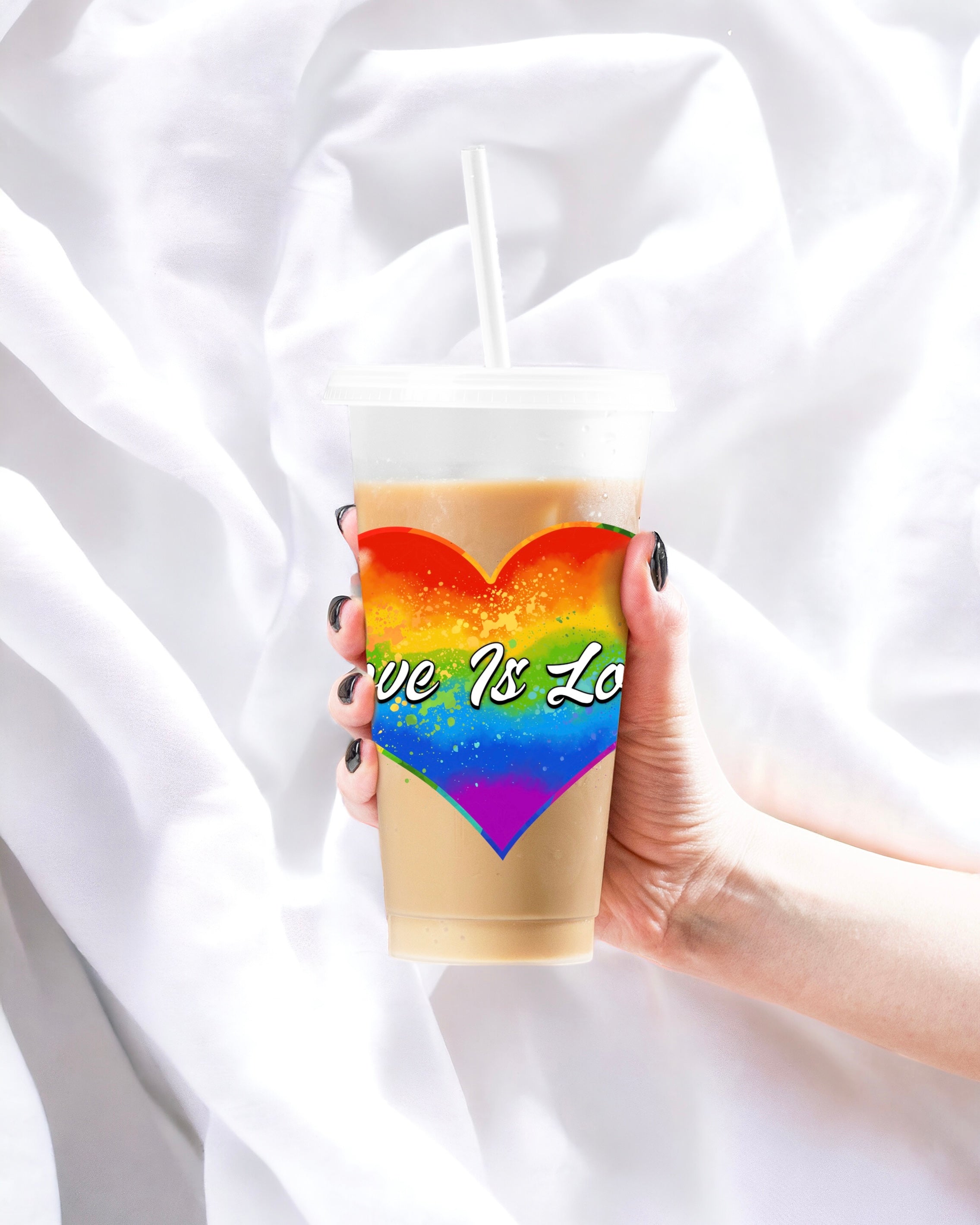 UVDTF - LOVE IS LOVE HEART DECAL