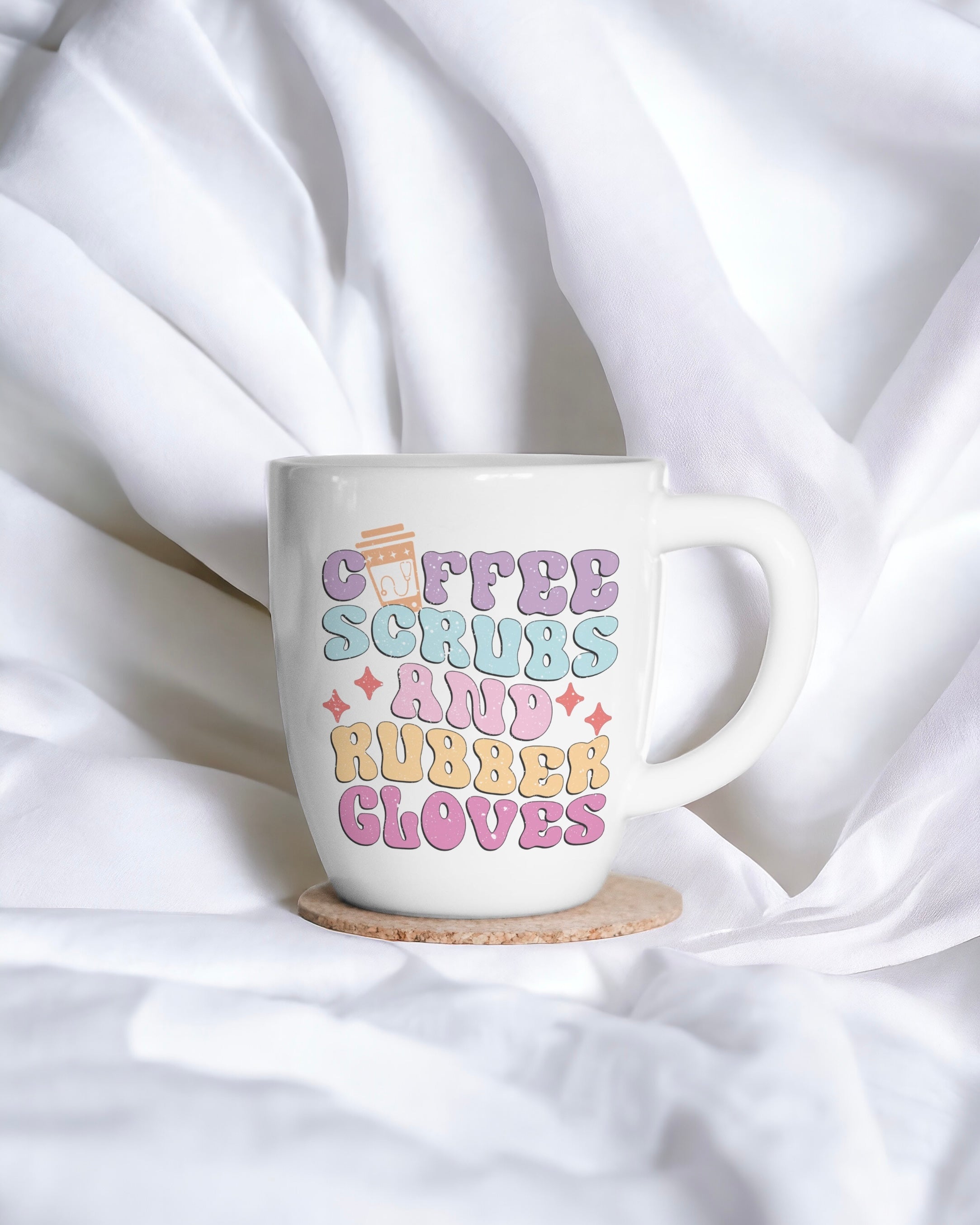 UVDTF - COFFEE, SCRUBS, RUBBER GLOVES DECAL