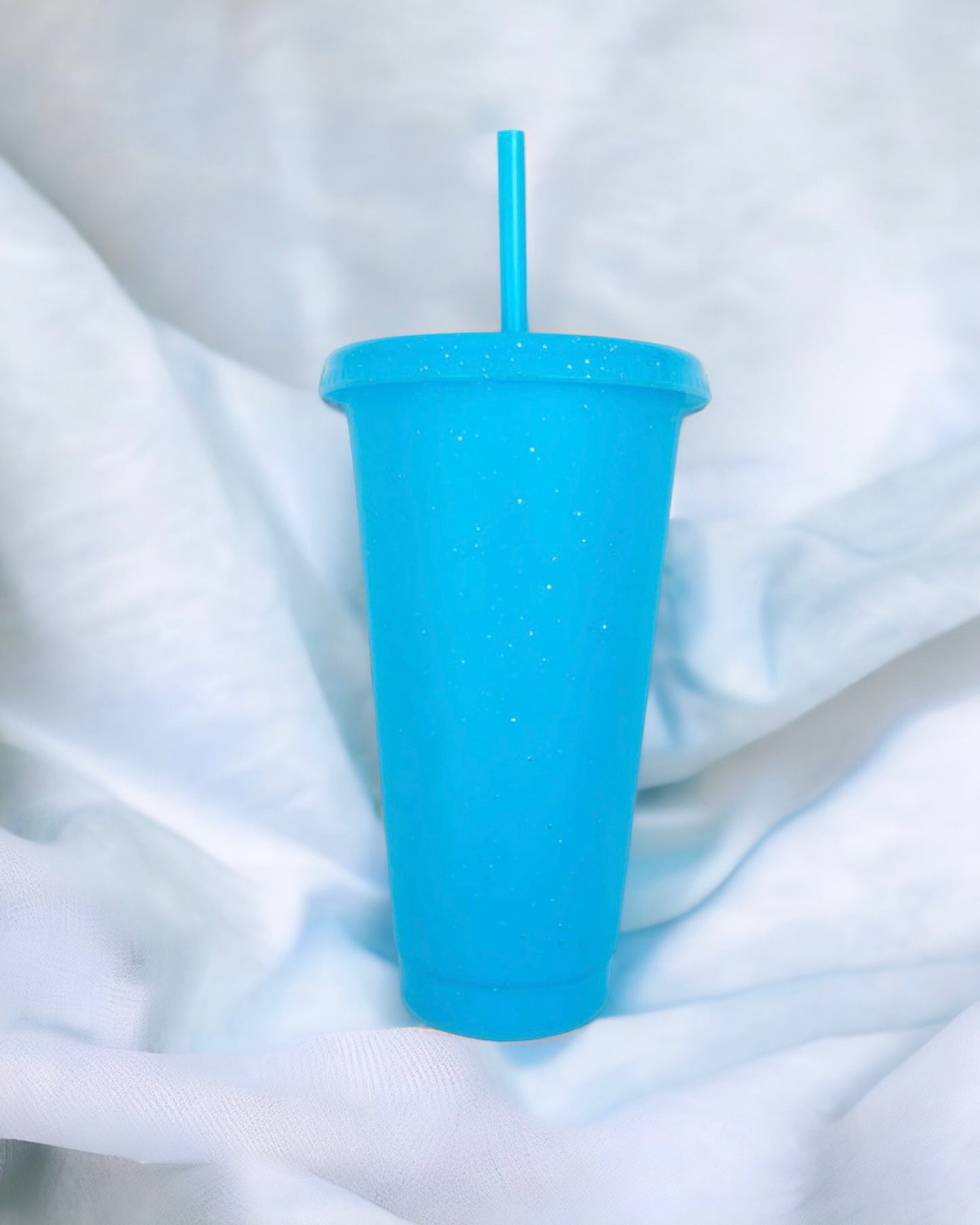 24OZ BLUE GLITTER COLD CUP