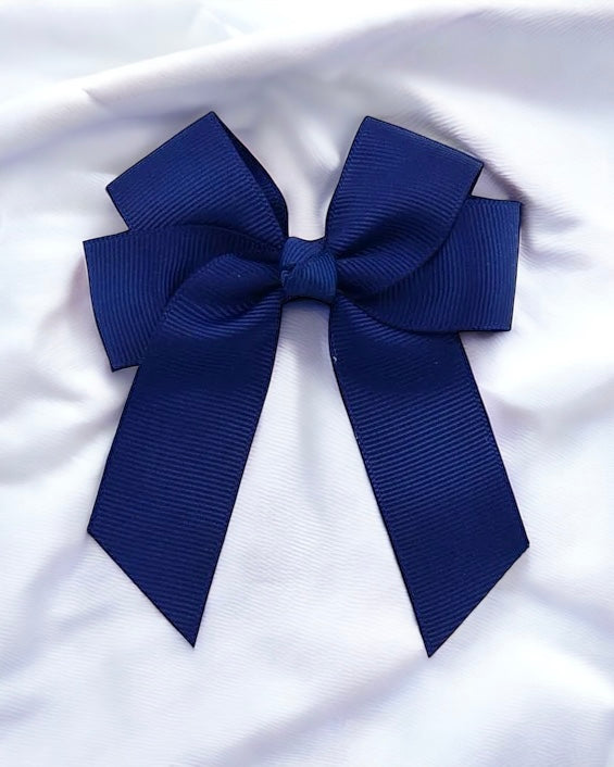 NAVY 4” HAIR BOW