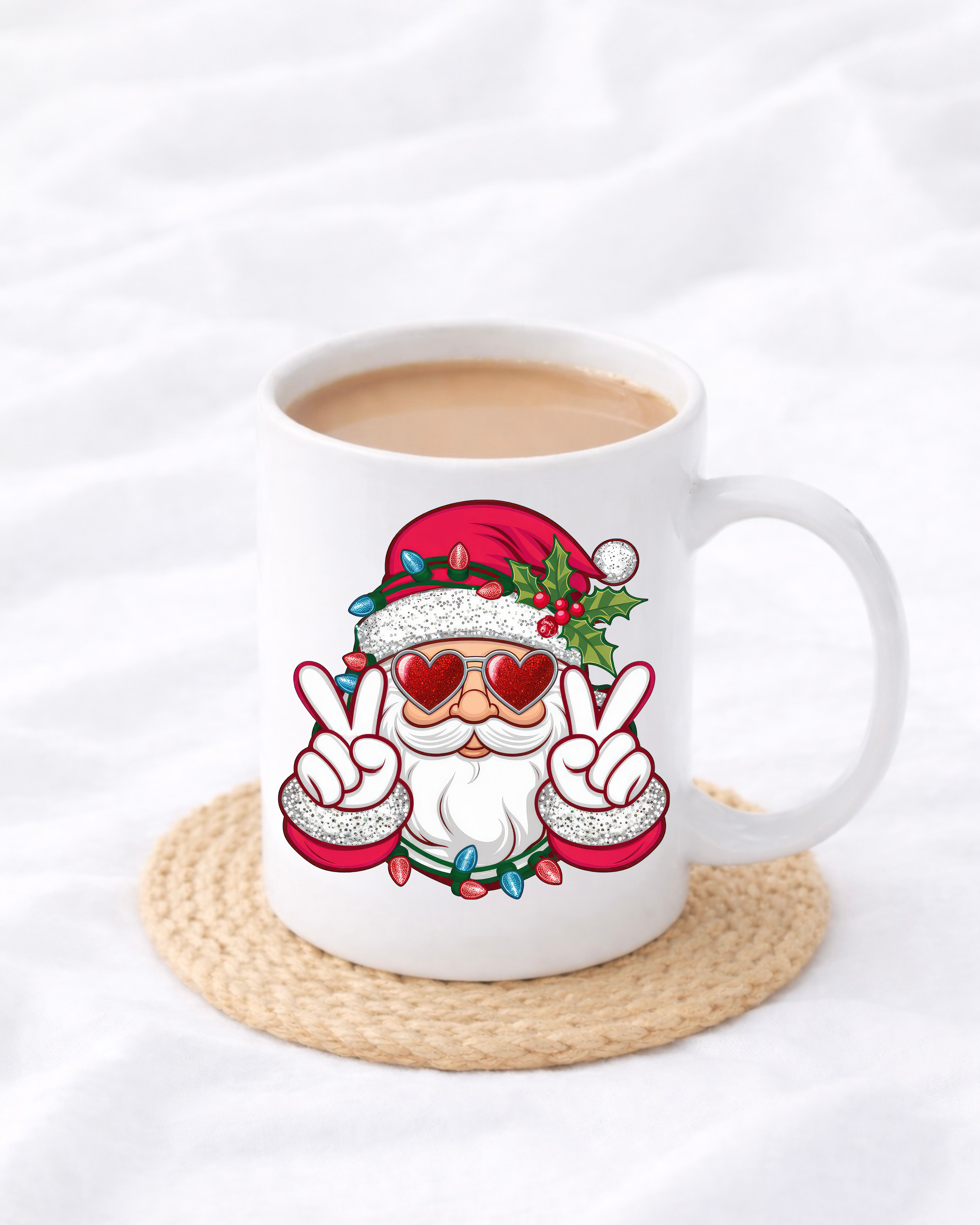 UVDTF - RED RETRO SANTA DECAL
