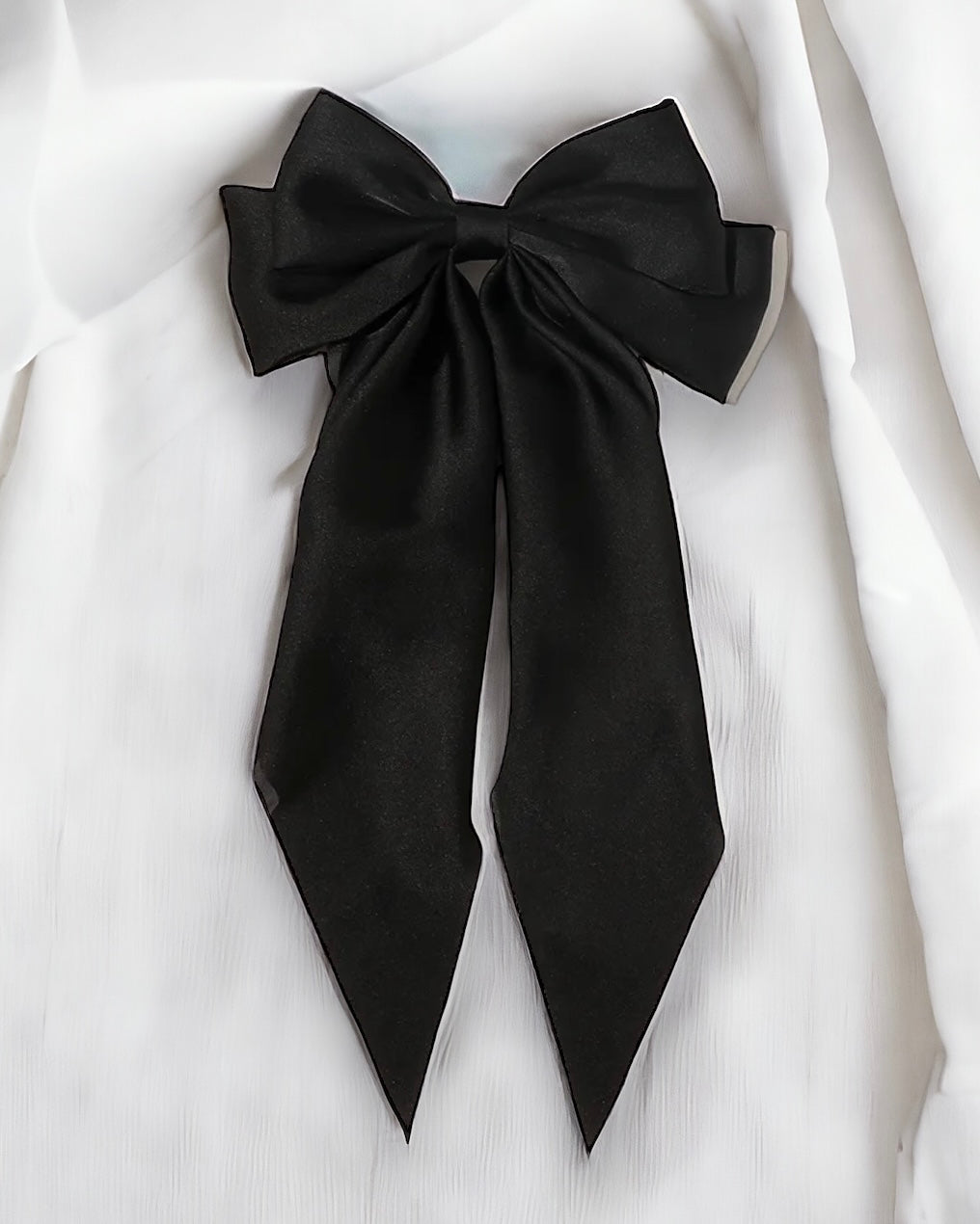 BLACK WATERFALL HAIR BOW
