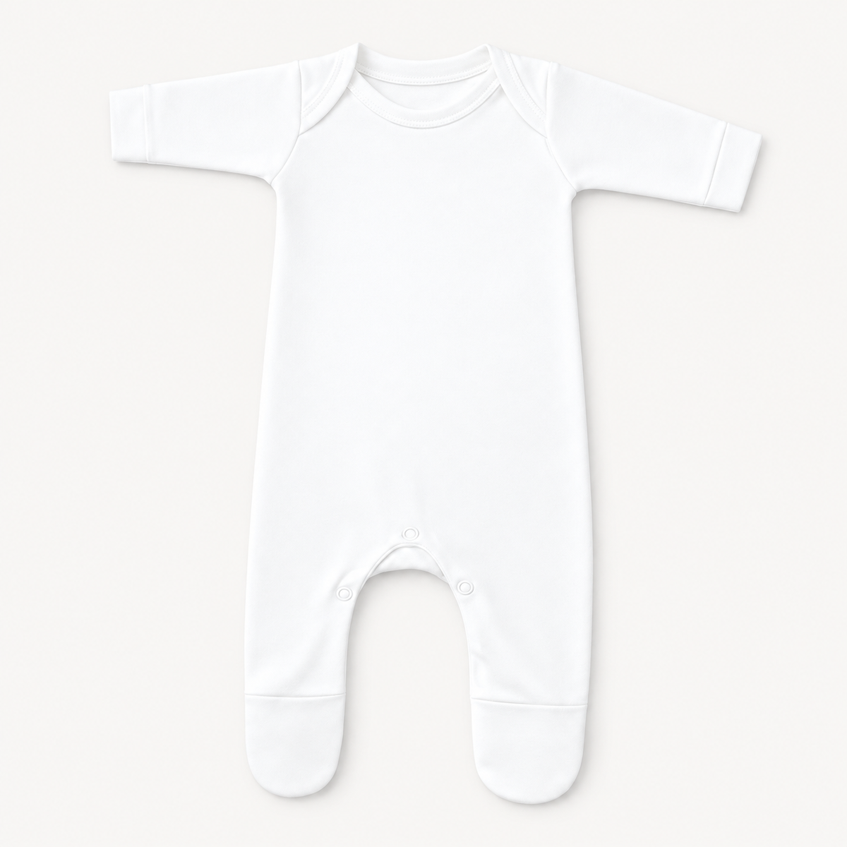 WHITE PLAIN CHEST ROMPERSUIT