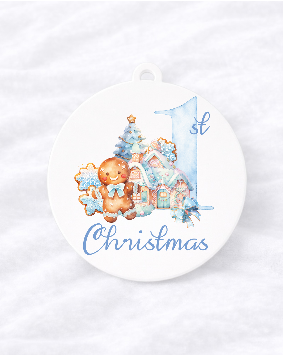 UVDTF - BLUE 1ST CHRISTMAS DECAL