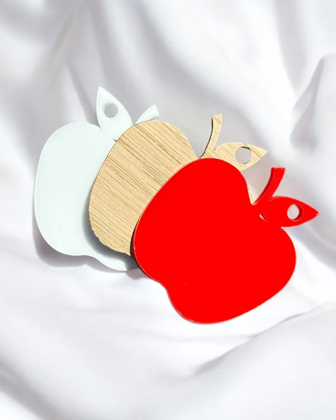 ACRYLIC APPLE KEYRING