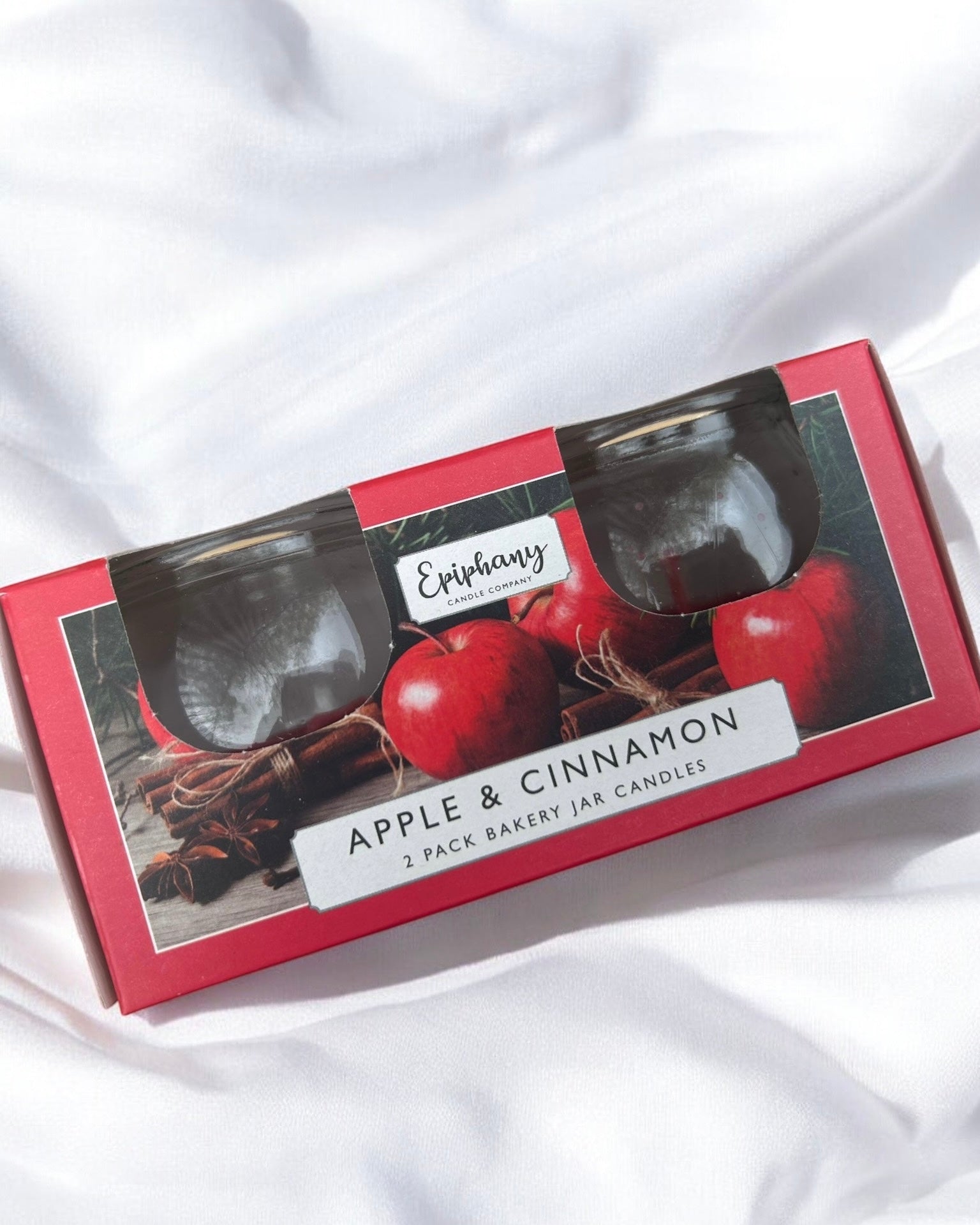 CLEARANCE - APPLE & CINNAMON CANDLES - PACK OF 2