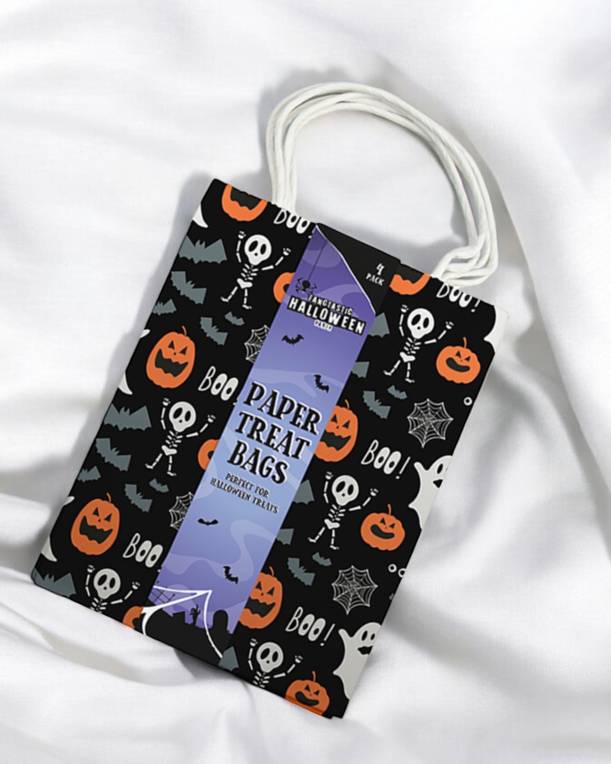 CLEARANCE - HALLOWEEN PAPER TREAT BAGS - PACK OF 8