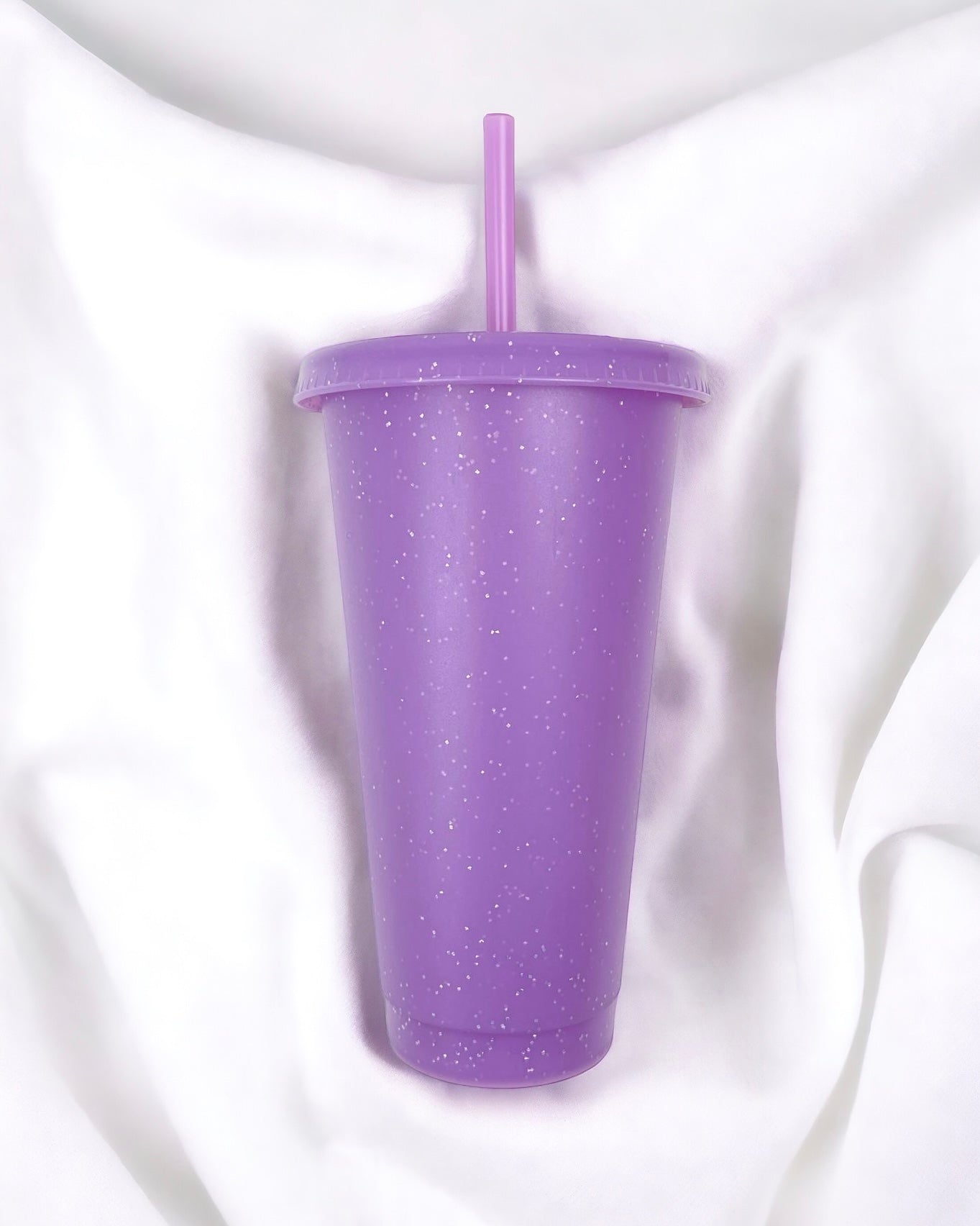 24OZ PURPLE GLITTER COLD CUP