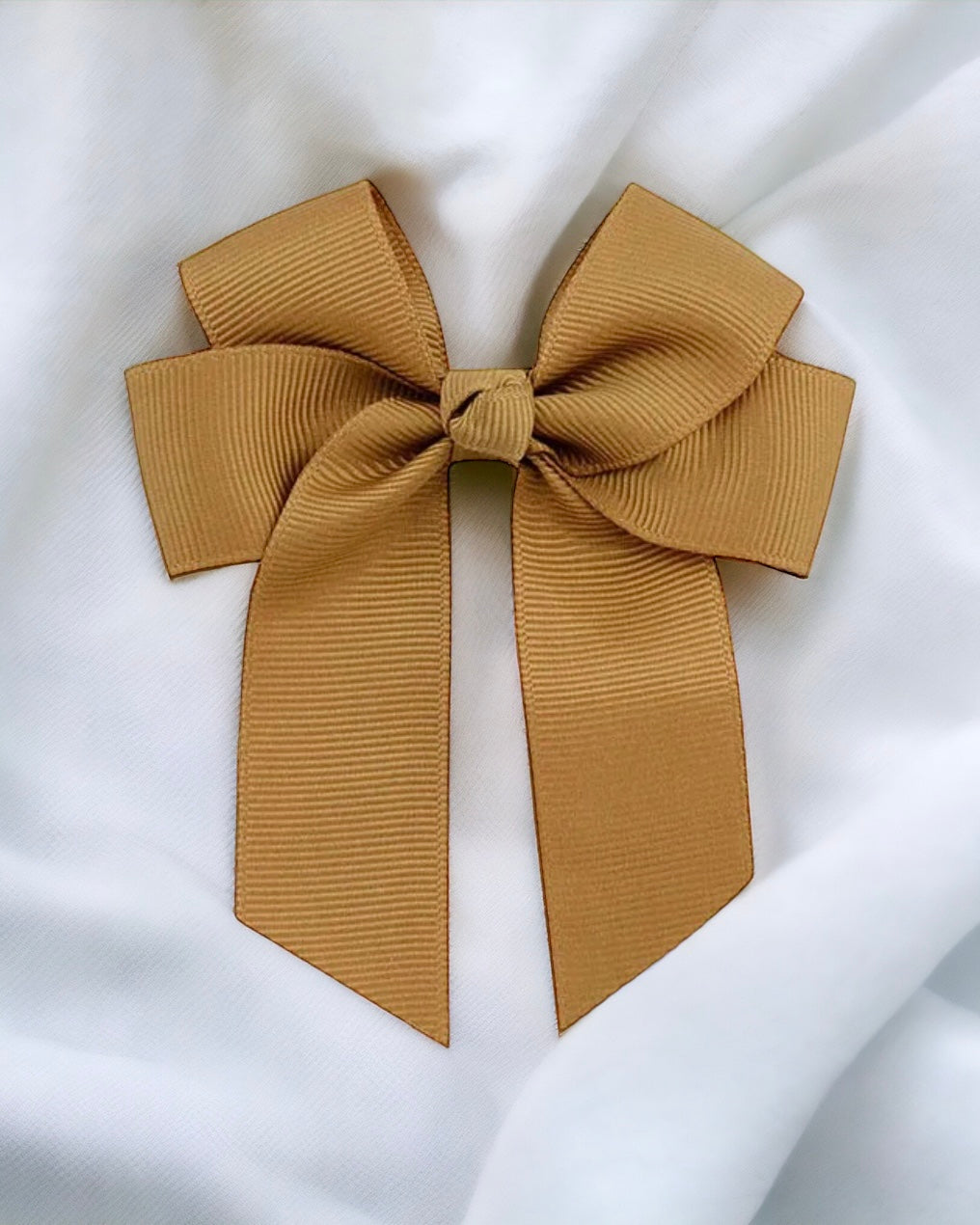 LIGHT BROWN 4” HAIR BOW