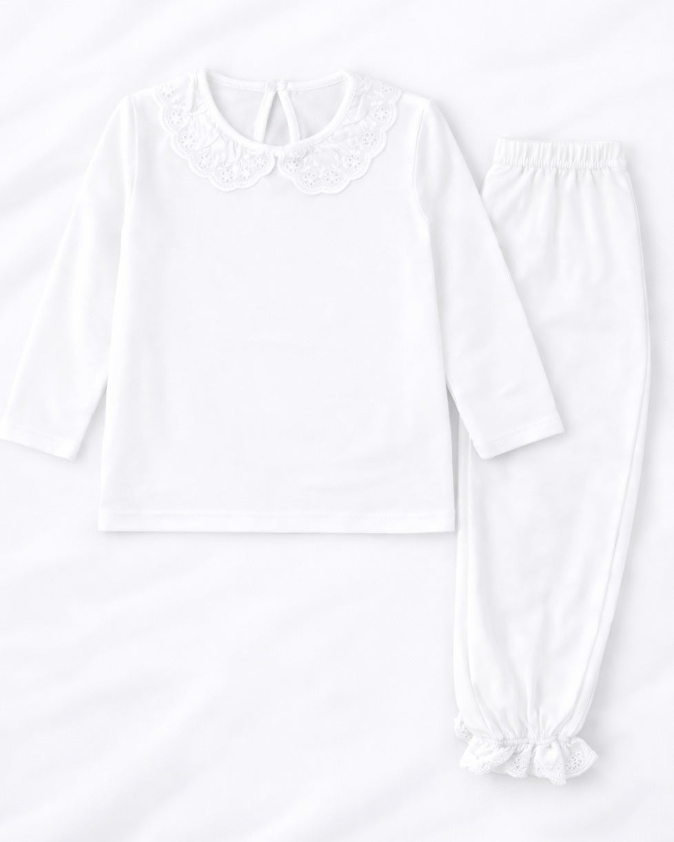 FRILLED WHITE PYJAMAS