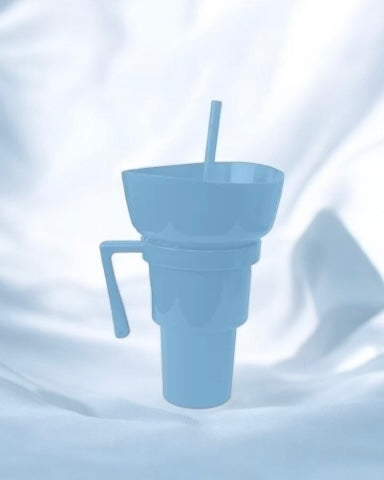 LIGHT BLUE DRINK & SNACK CUP