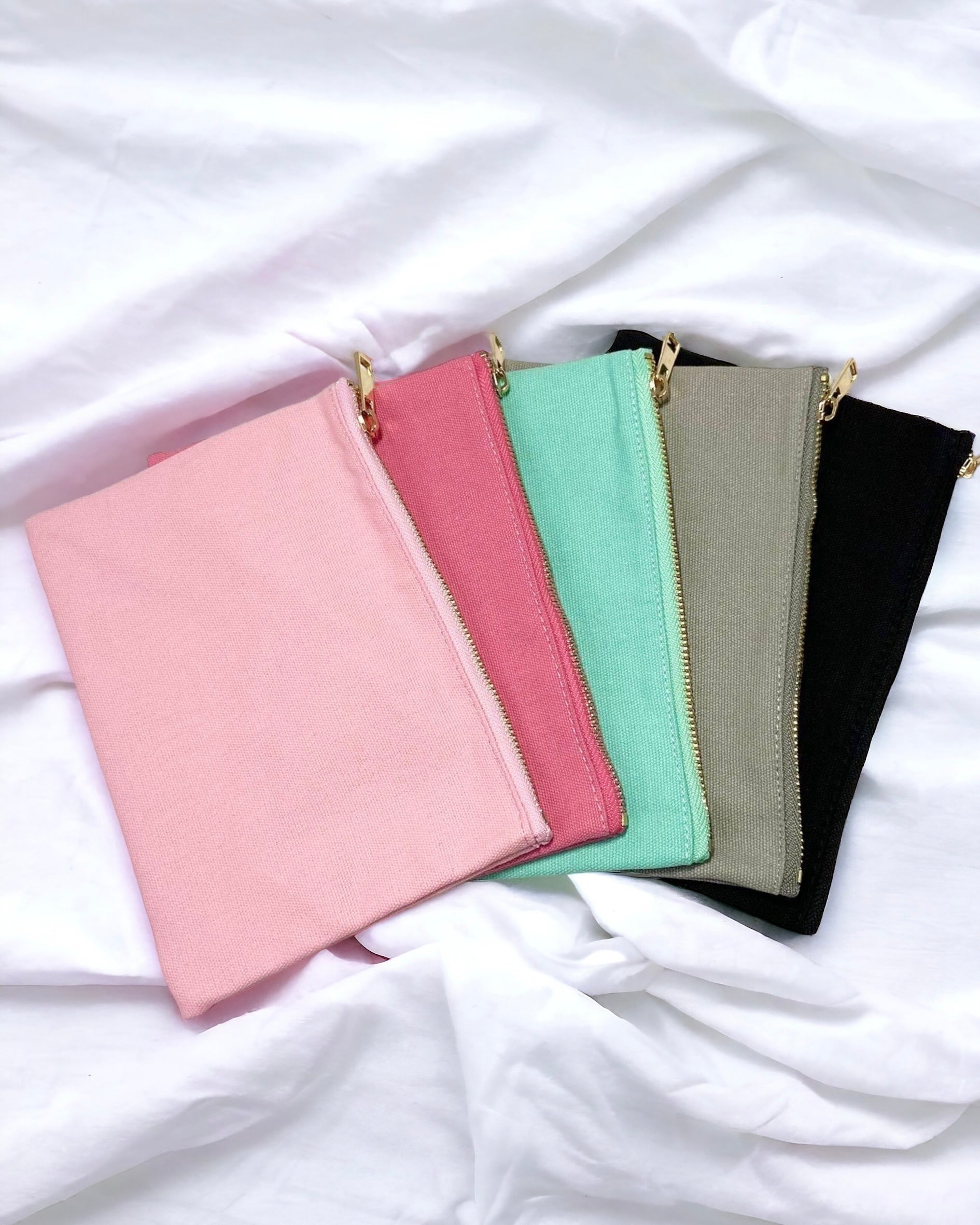 CLEARANCE - CANVAS MAKE UP BAGS